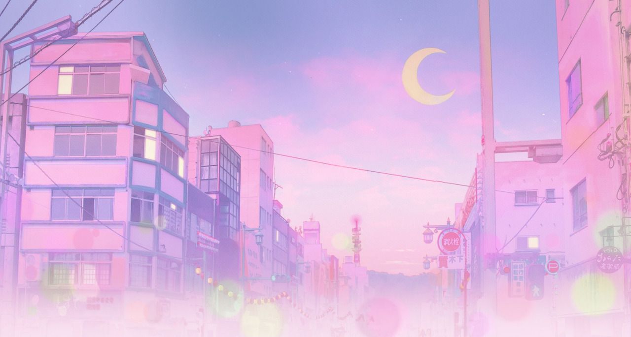 1280x685 Pastel Pink Anime PC Wallpaper