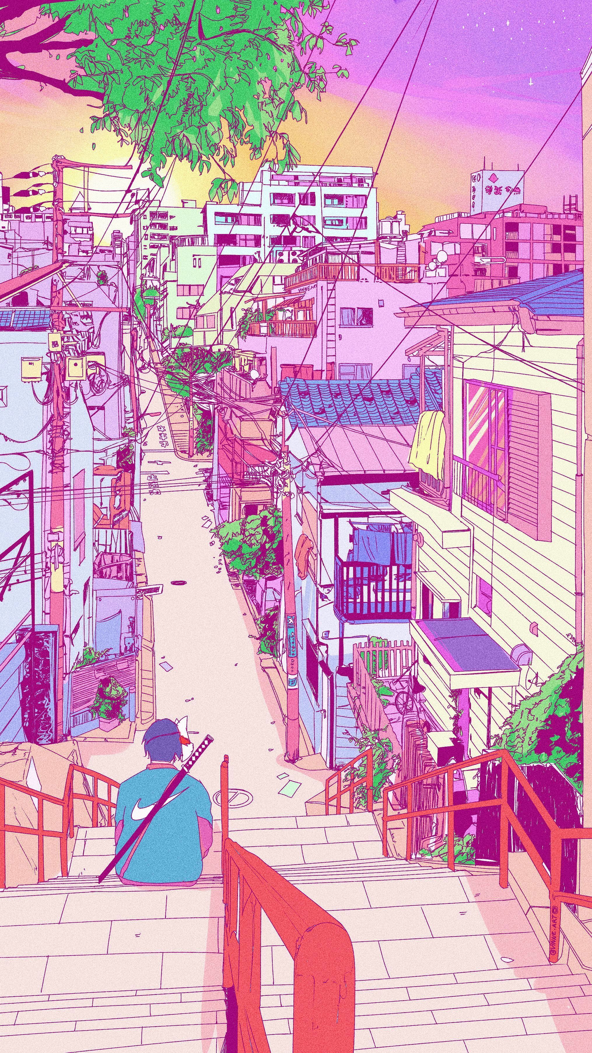 2030x3609 Wallpaper Aesthetic Japan Anime, Anime, Japan, Drawing, Aesthetics, Background Free Image