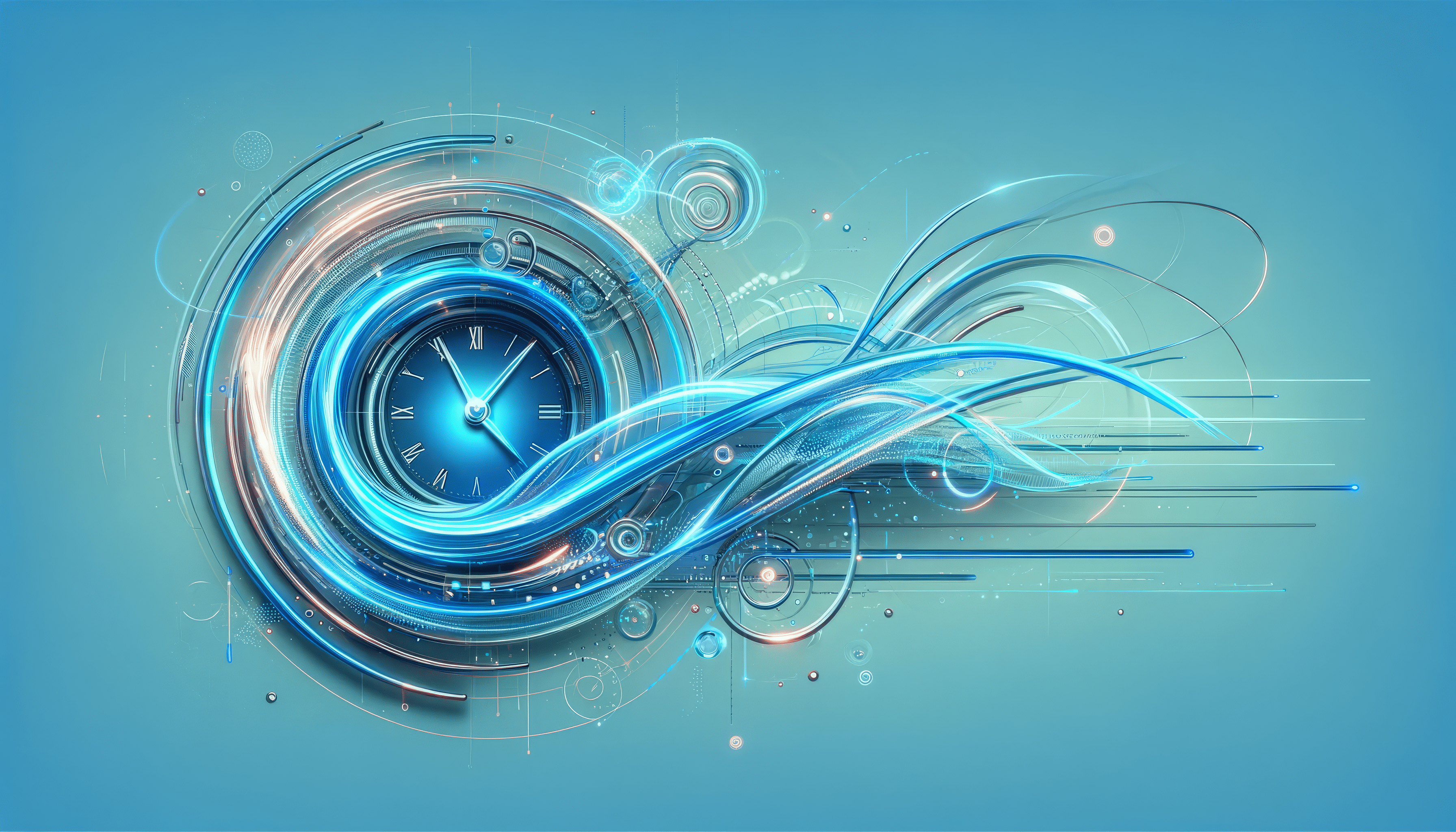 3584x2048 Light Blue Abstract Time Spiral HD Wallpaper