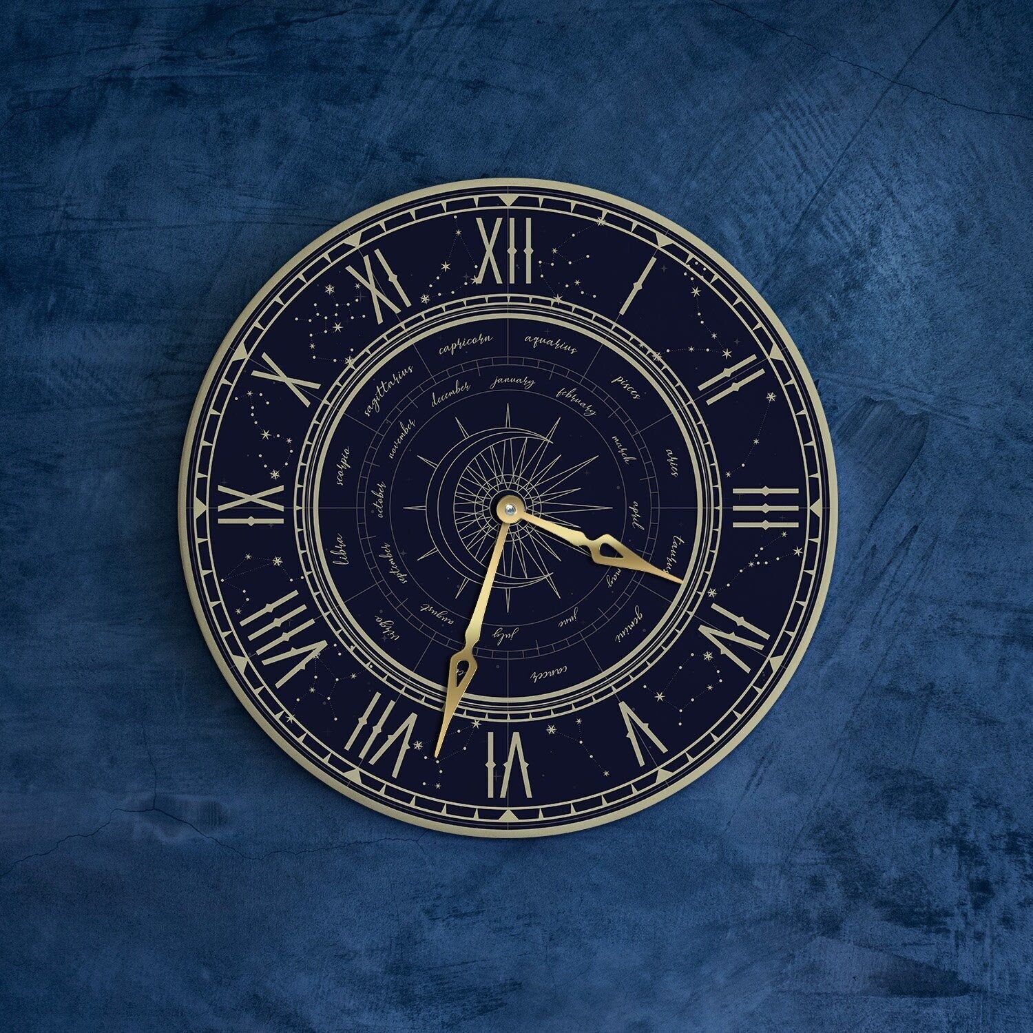 1500x1500 Navy Wall Clock