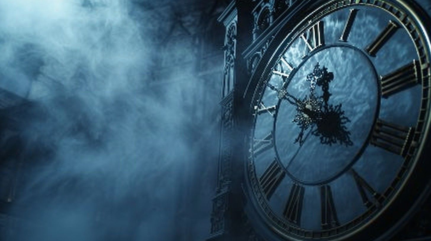 1456x816 Download Mystical Clock Tower Image, Tower, Mist