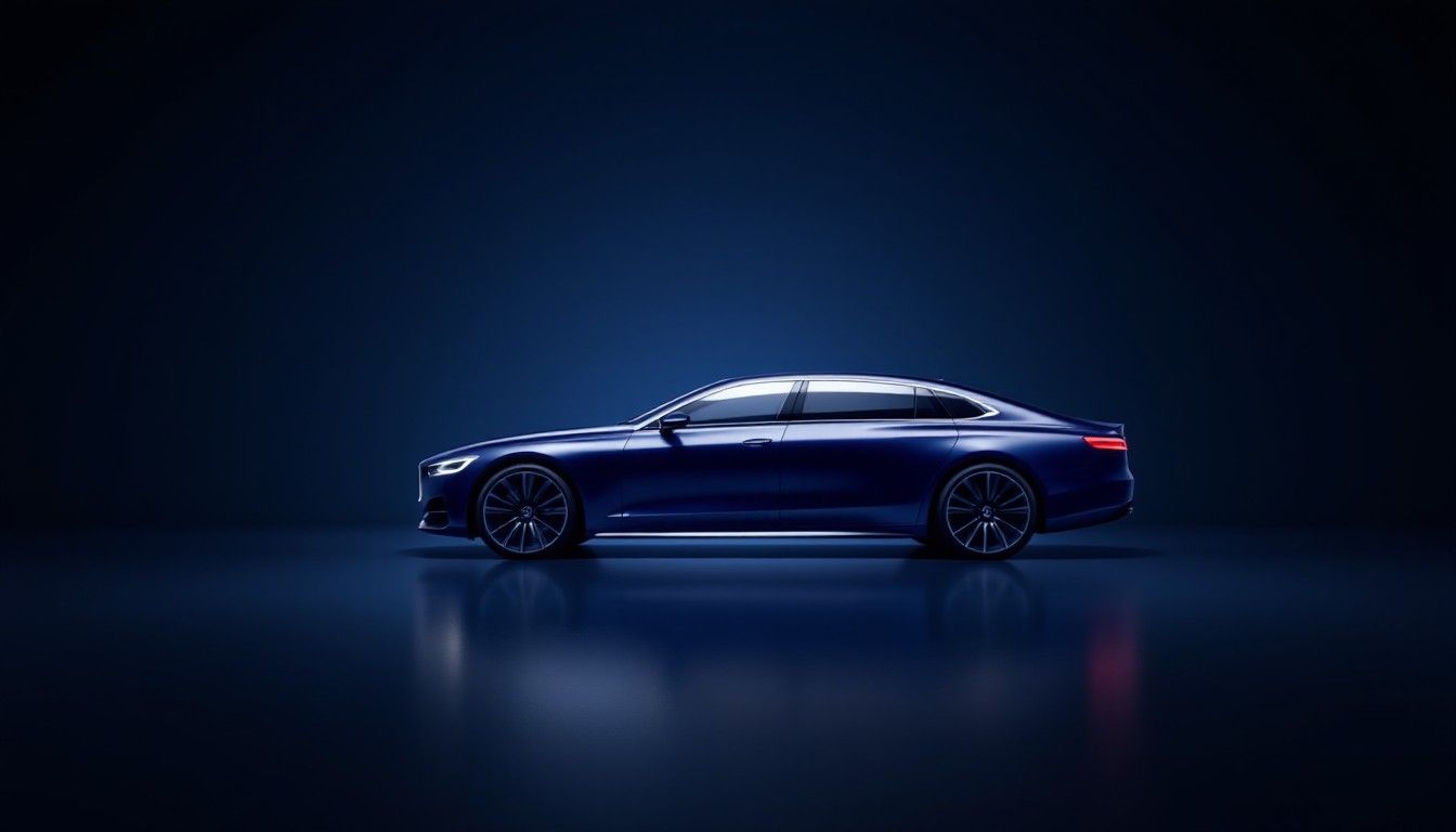 1344x768 Download Sleek Blue Sedan Image, Sedan, Automotive