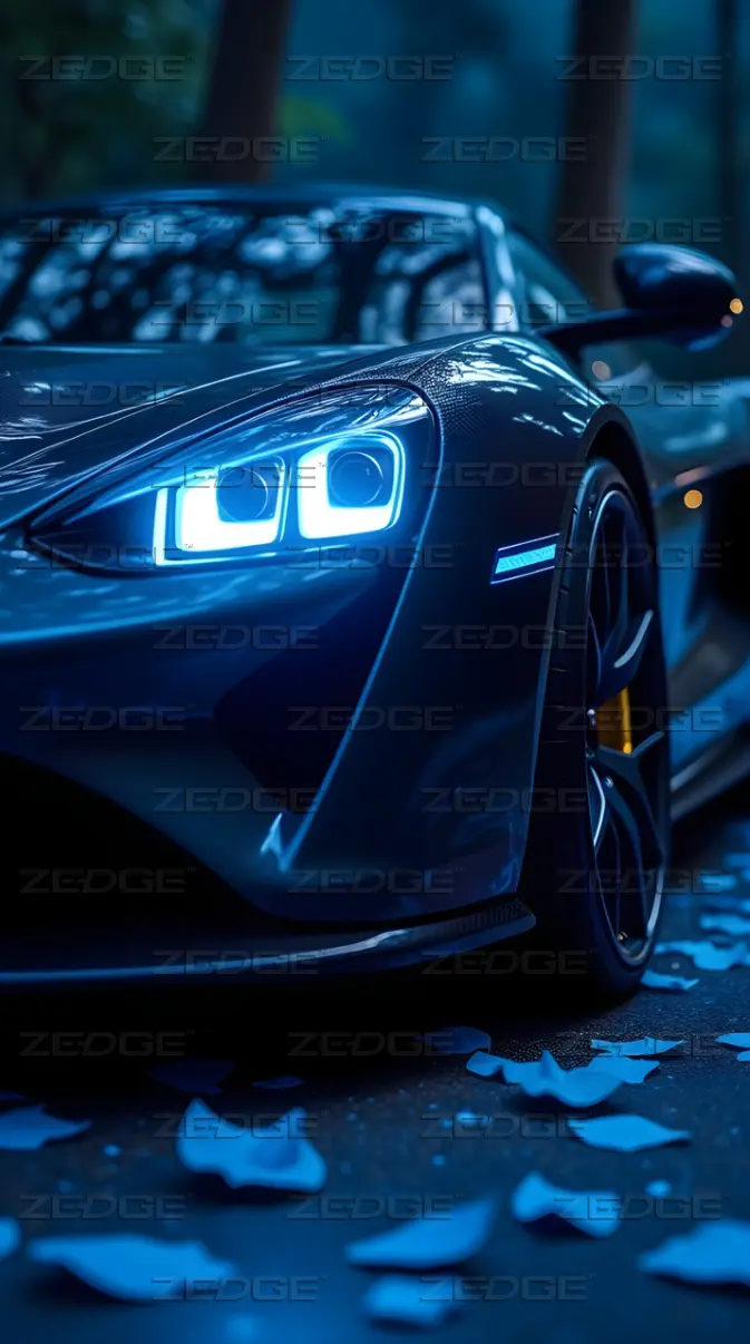 673x1206 Dark blue sports car wallpaper