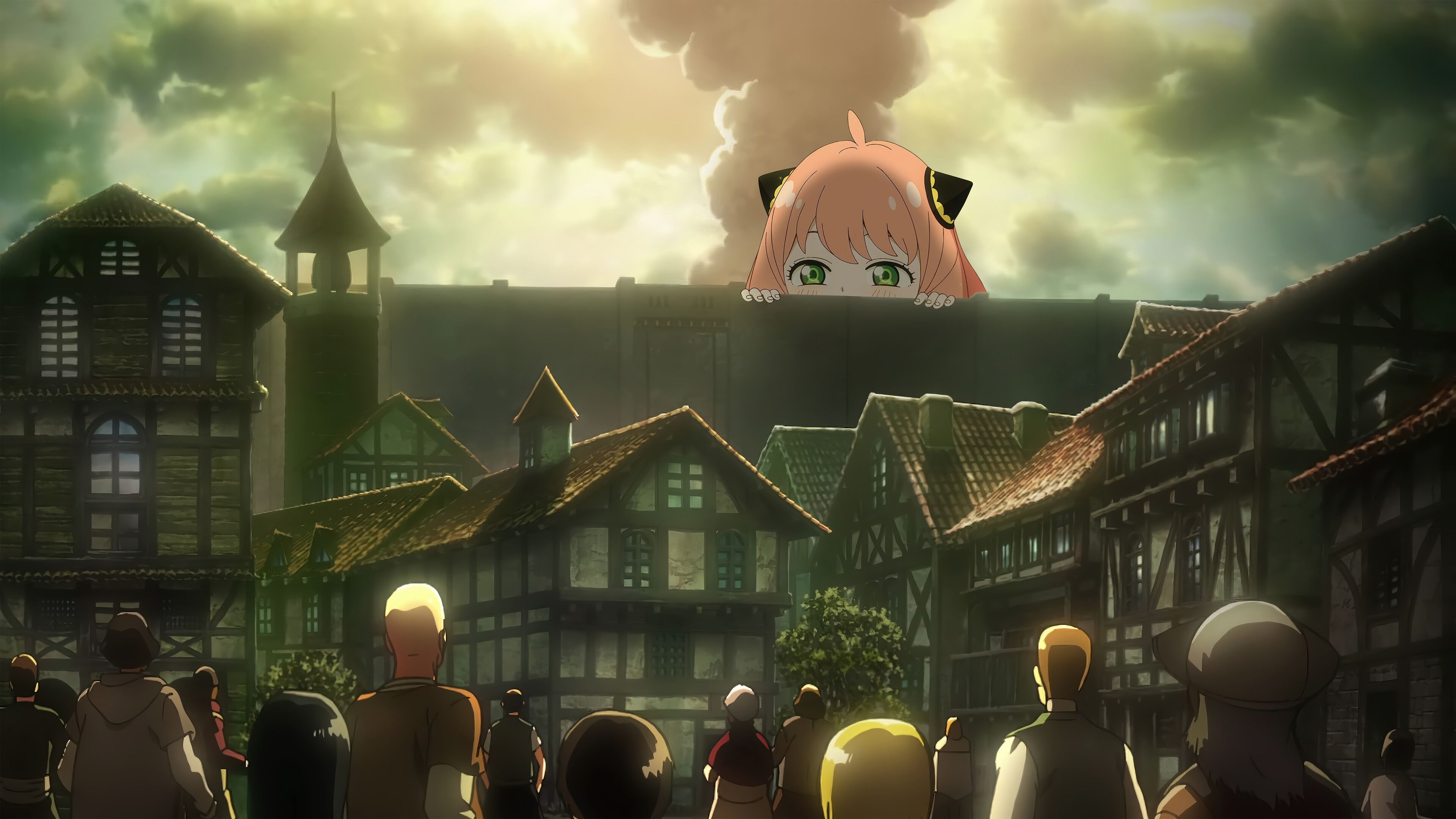 3840x2160 Anya Spy x Family Attack on Titan Wallpaper 4K 8K HD PC