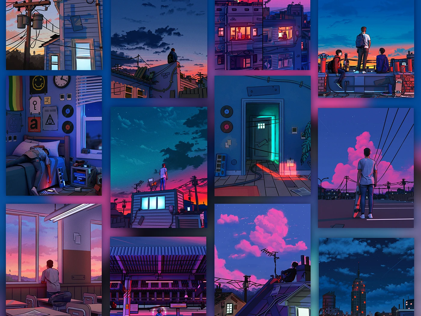 1400x1050 lofi Illustrations - Behance