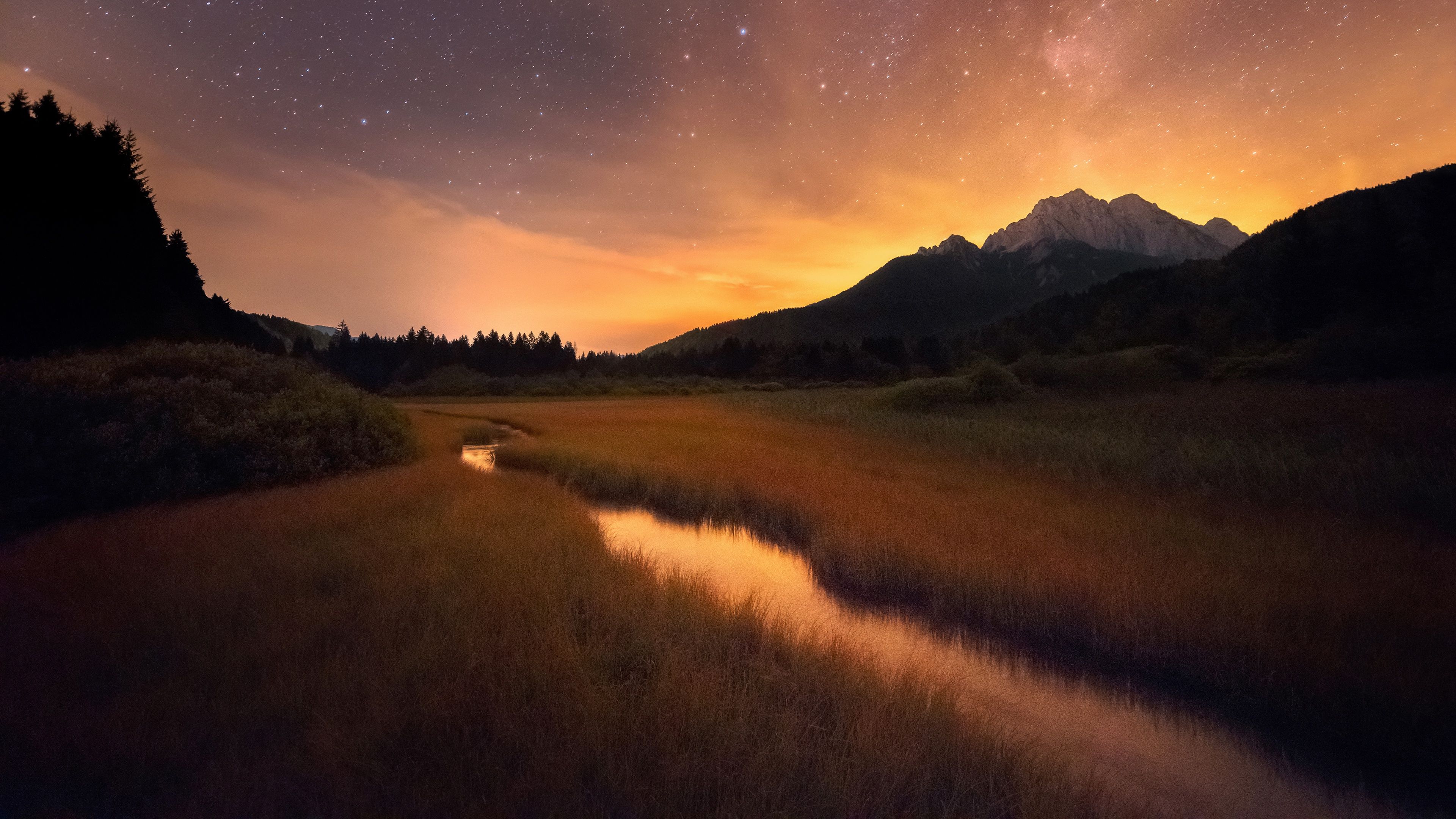 3840x2160 Free the sky, grass 4K wallpaper for desktop and phone