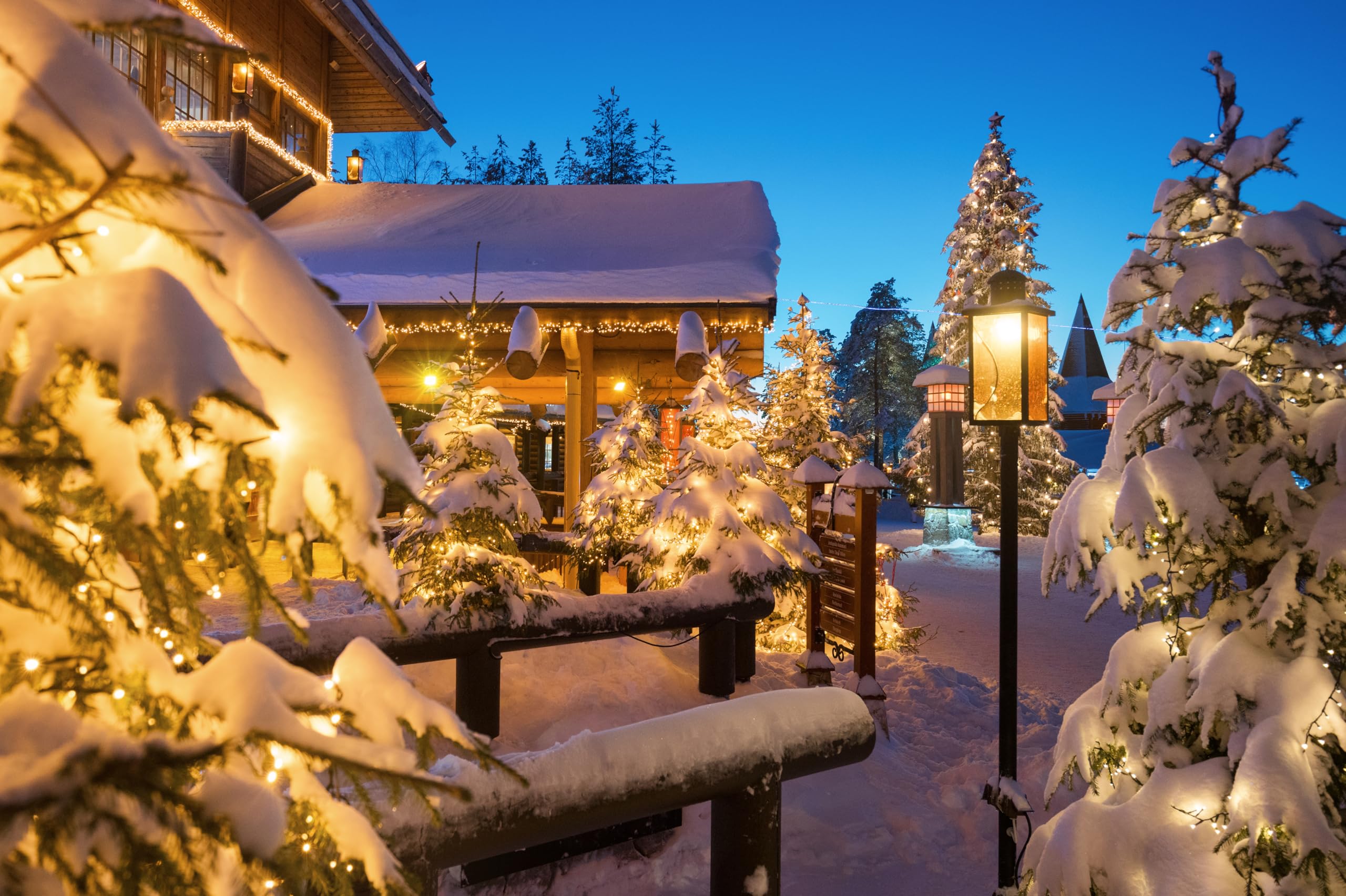 2560x1704 Amazon.com : CHNYWORK 8x6ft Santa Claus Village Backdrop Finland Lapland Winter Holiday Resort Wooden Cabin Snowy Landscape Background Winter Wonderland Xmas Eve New Year Party Decor Portrait Shoot Photo Prop