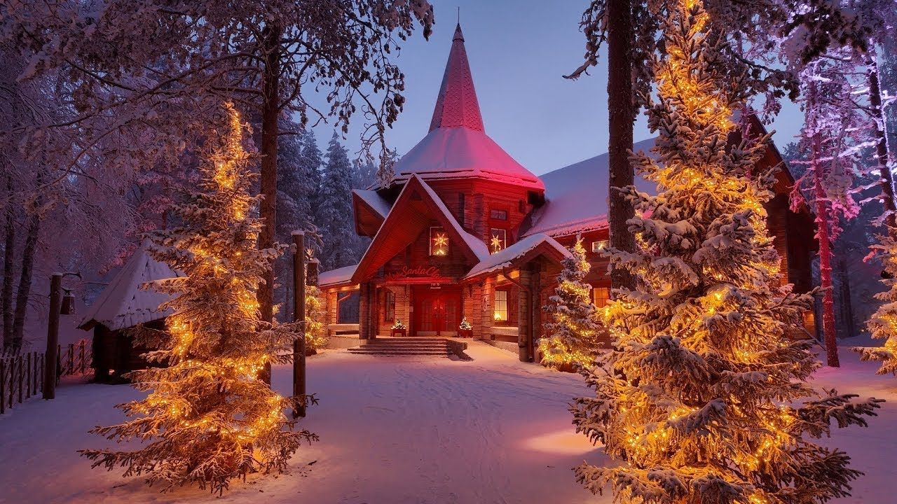 1280x720 Walk Through In Santa Claus Village In Rovaniemi Walking At Arctic Circle In Lapland Finland