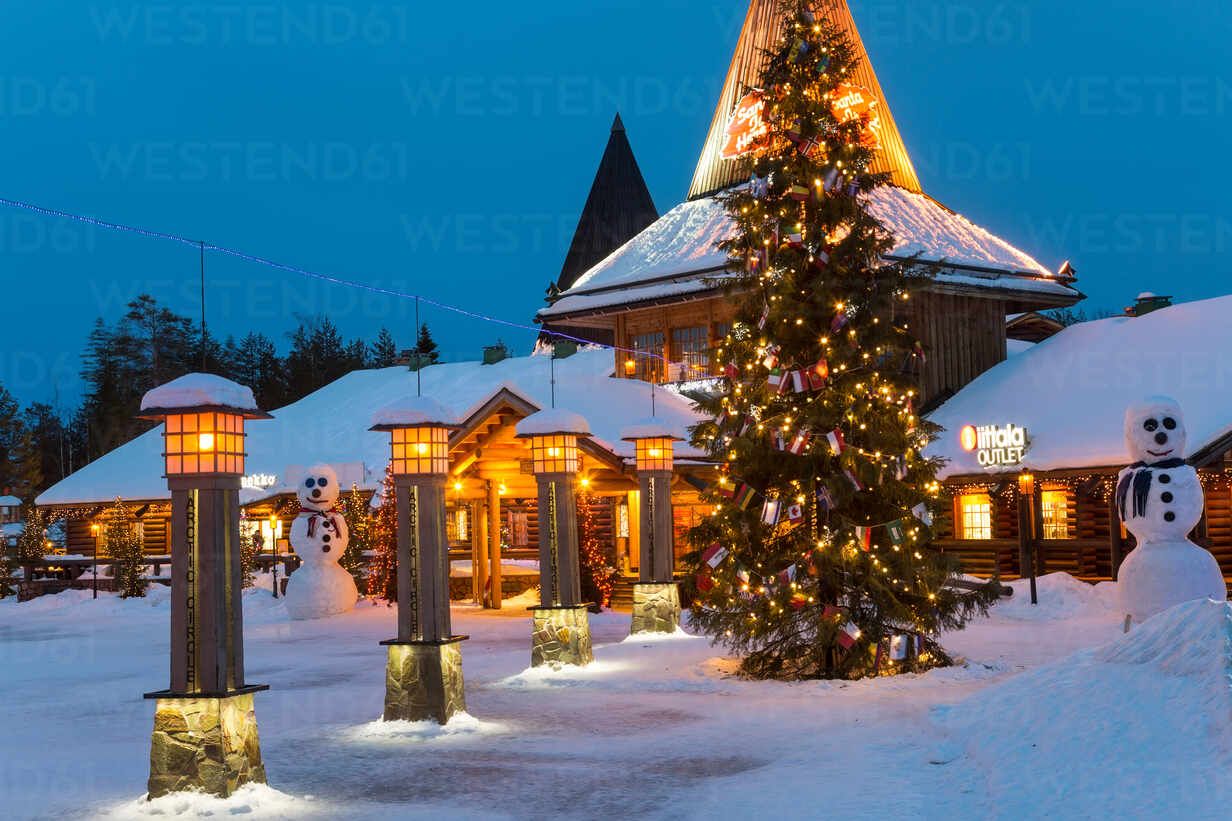 1232x821 Santa Claus village at dusk, Rovaniemi, Finland