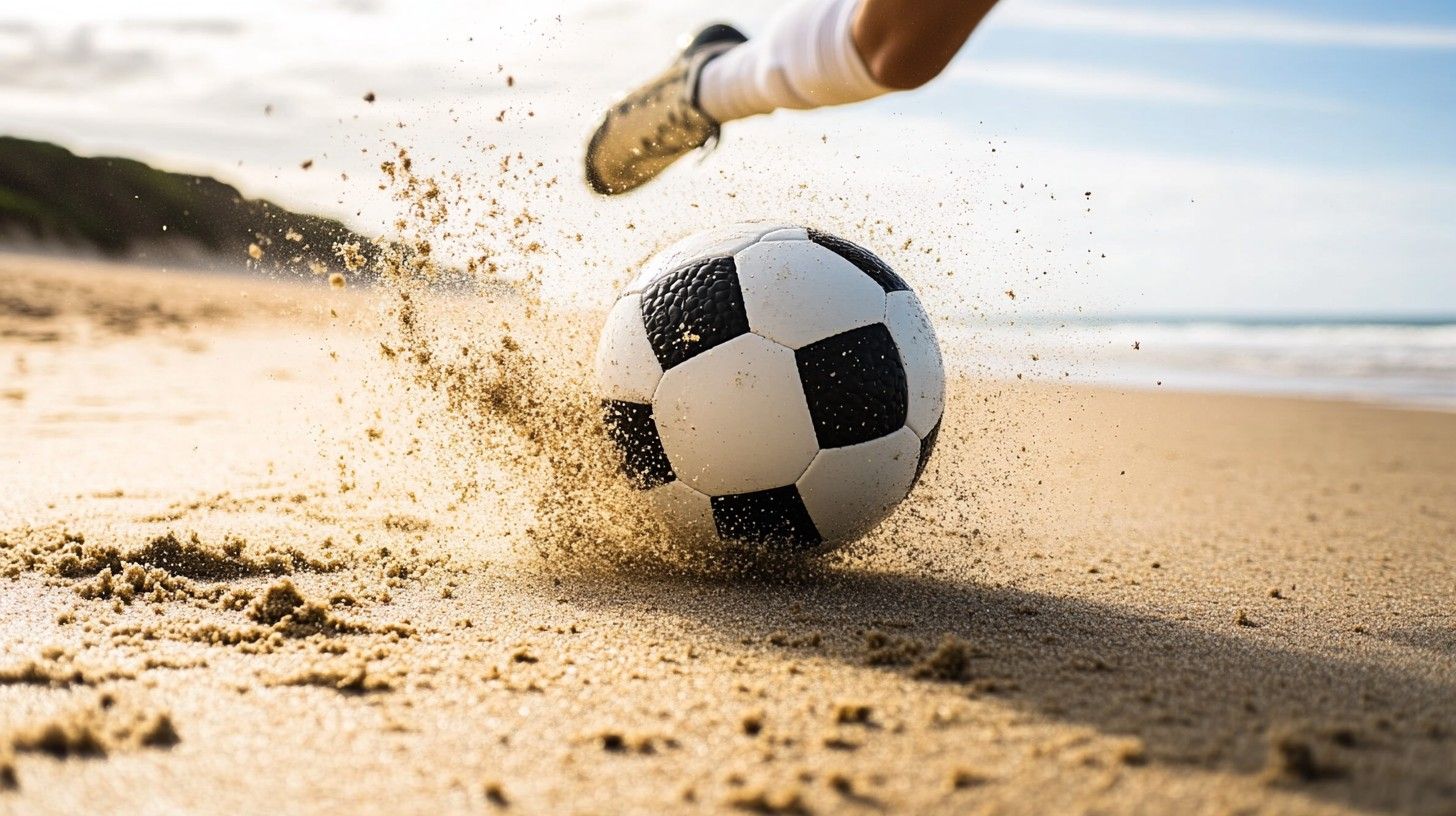 1456x816 Download Beach Soccer Action Image, Beach, Sand