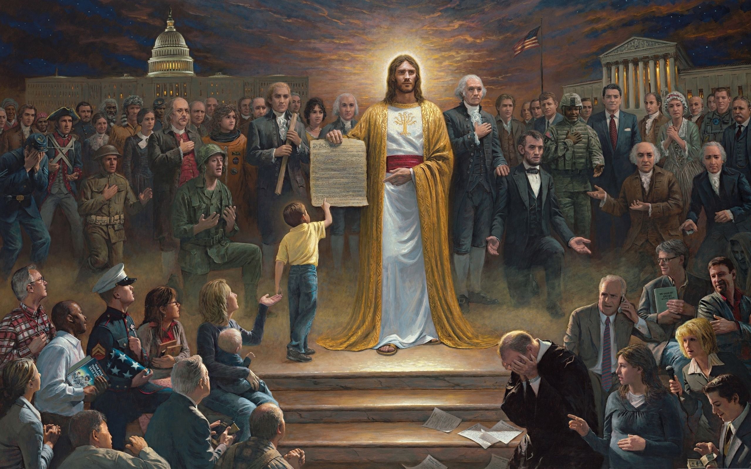 2560x1600 Jesus Returns To Earth Amazing Artistic Painting Wallpaper