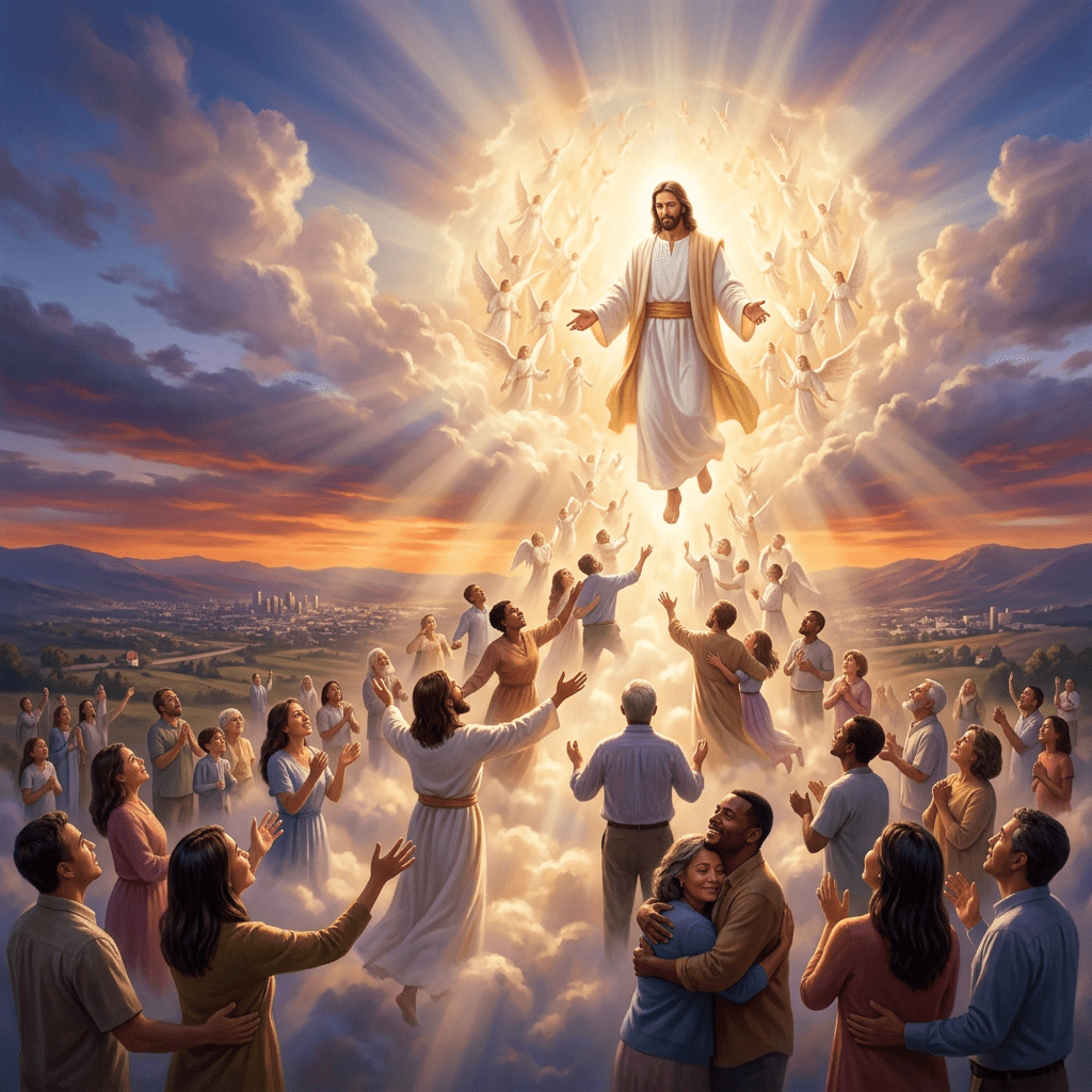 1024x1024 Return Of Christ: A Hope For Believers. AI Art Generator. Easy Peasy.AI