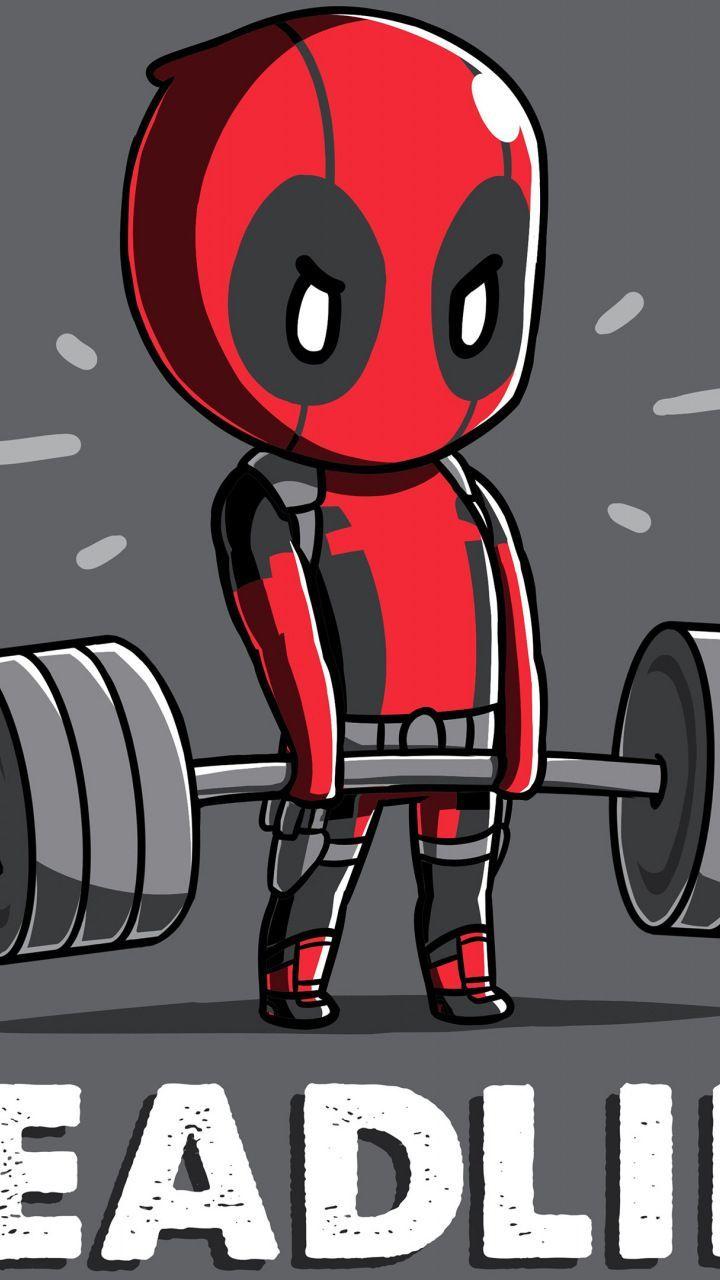 720x1280 Deadpool Funny Cartoon Wallpaper