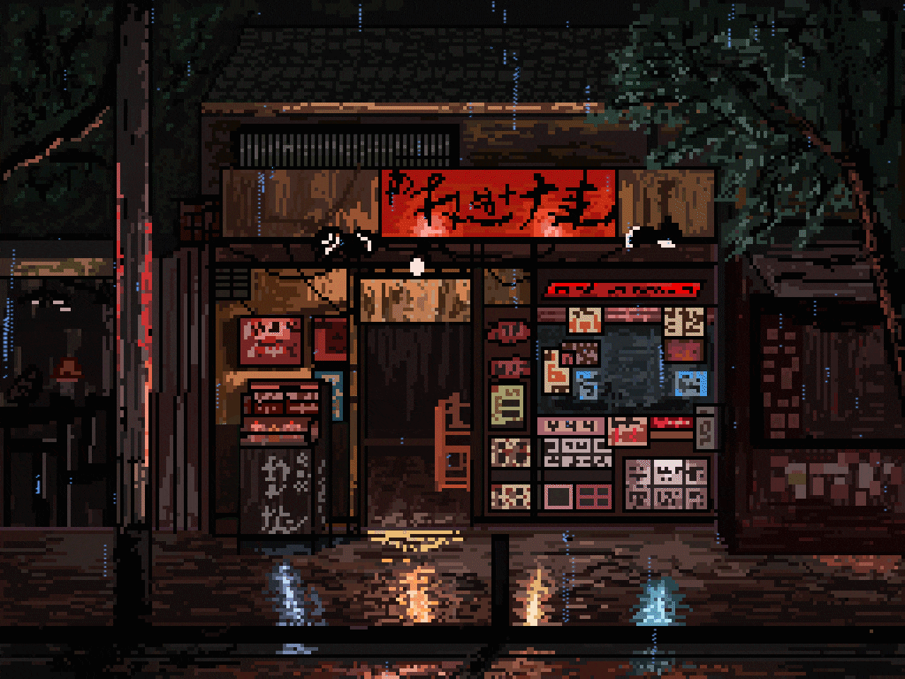 1280x960 Marina art Based on The Witcher 2: Assassins of Kings and pixel art of japanese bar