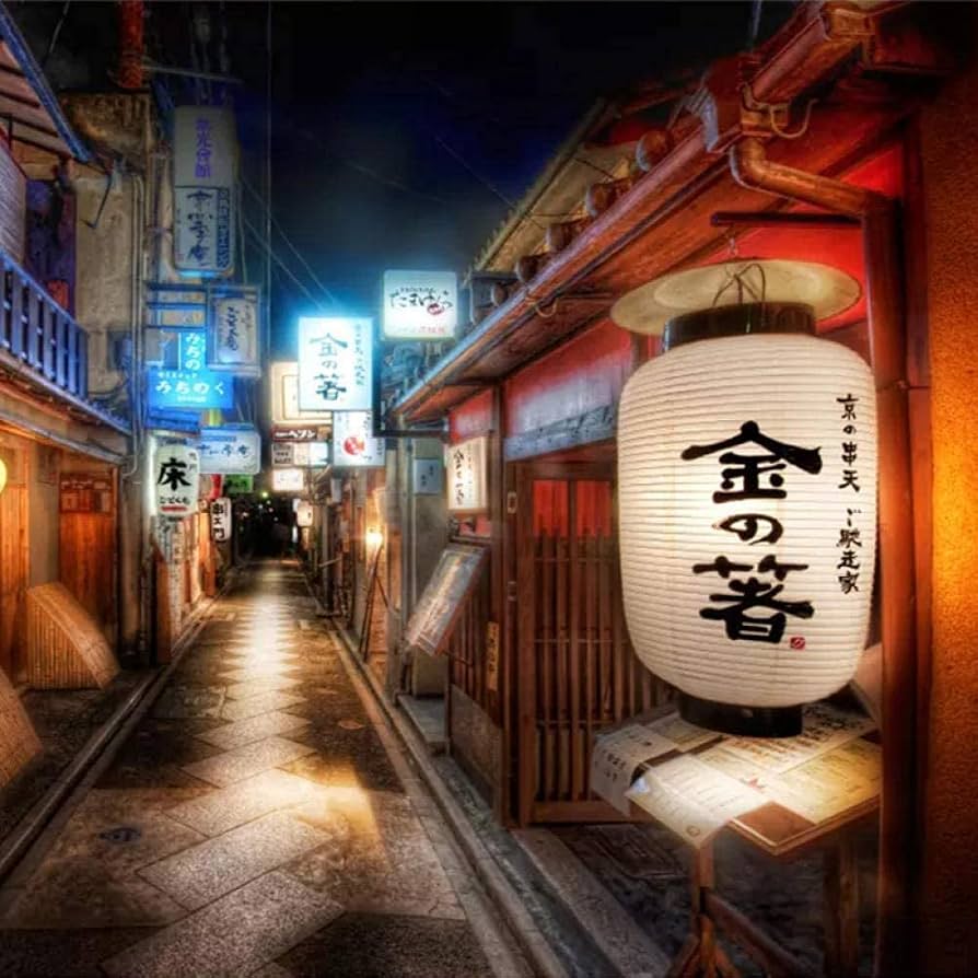 894x894 Photo Wallpaper Self Adhesive Mural 3D Retro Street Japanese Restaurant Sushi Restaurant Children's Room Bar Office Living Room Restaurant Clothing