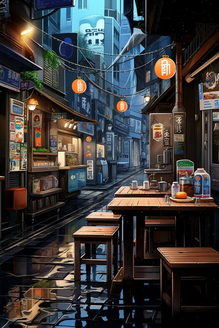736x1103 Charming Japanese street bar