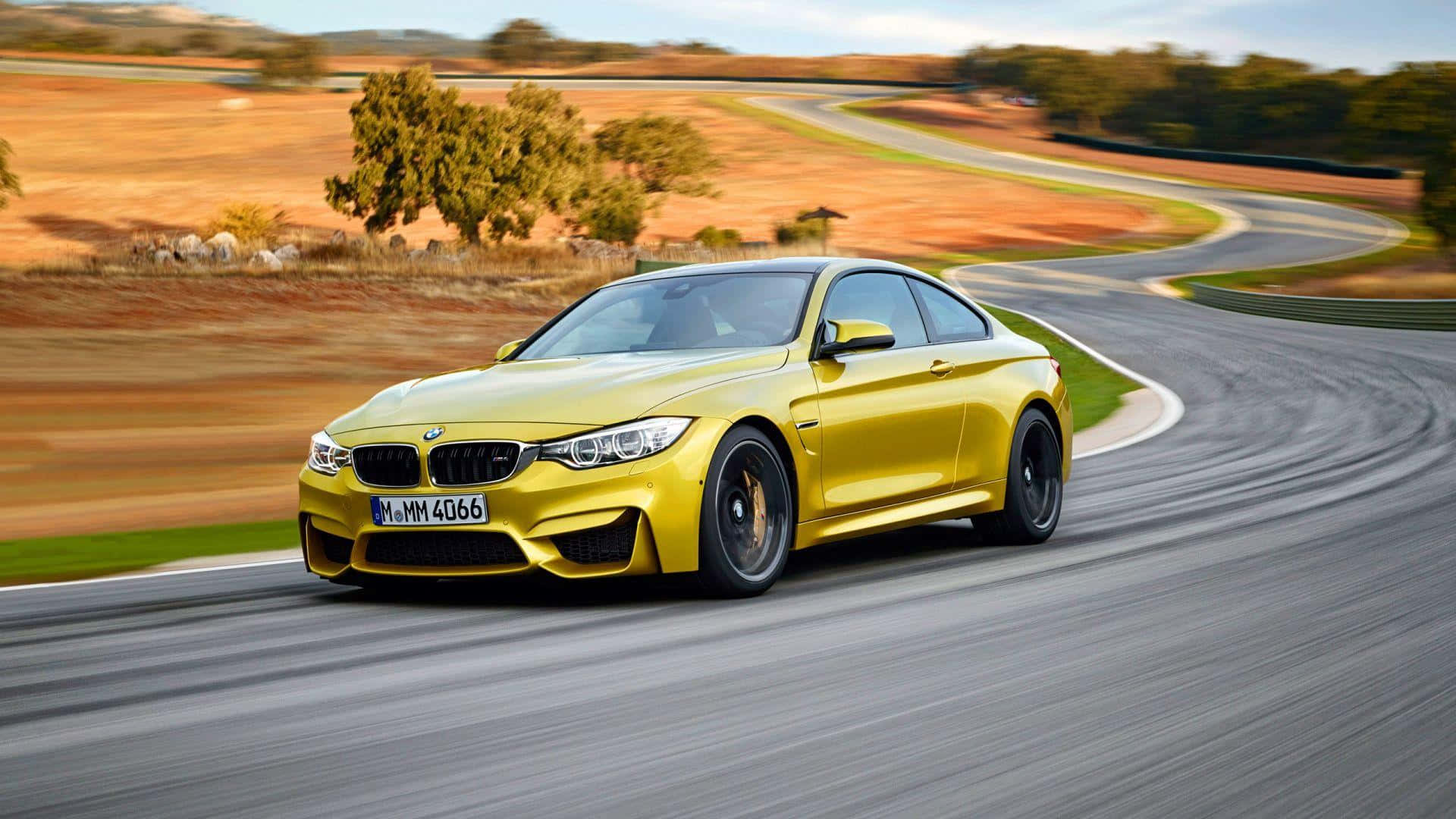 1920x1080 Download 1920x1080 BMW Golden M4 Curved Road Wallpaper