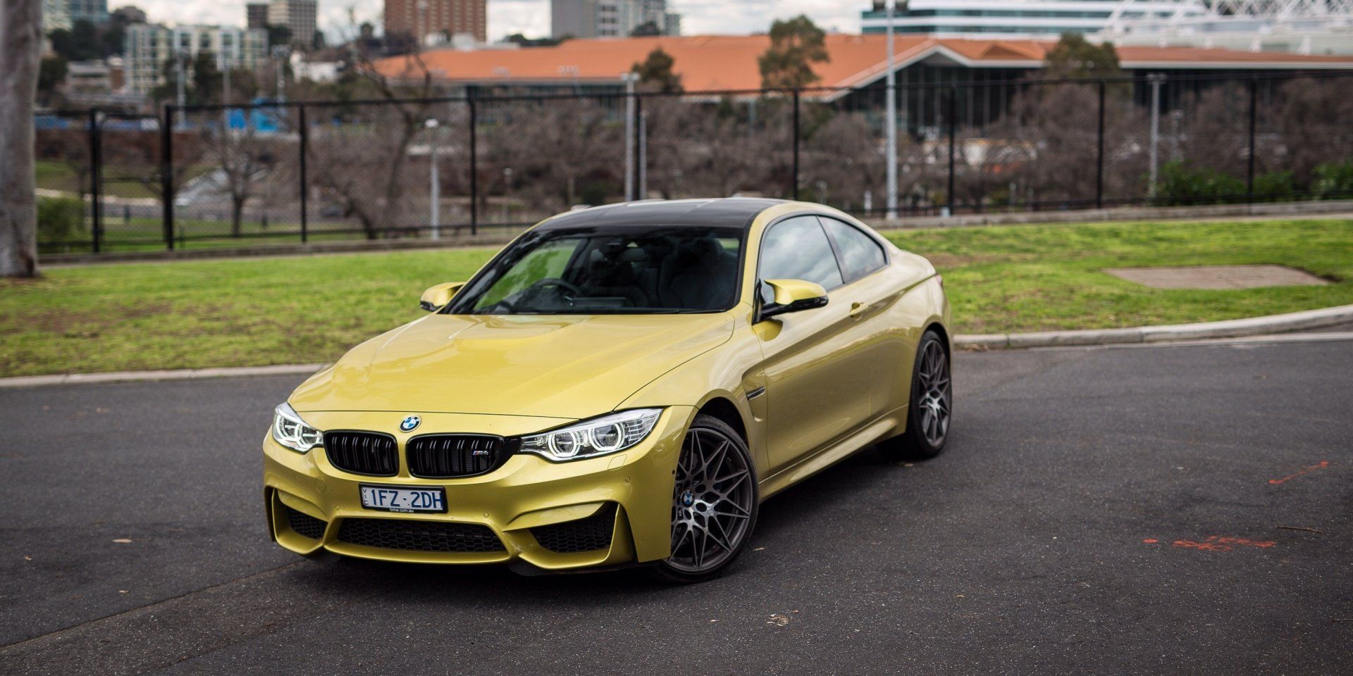 1920x960 Download Yellow Car Car Grand Tourer BMW Vehicle BMW M4 HD Wallpaperx1500