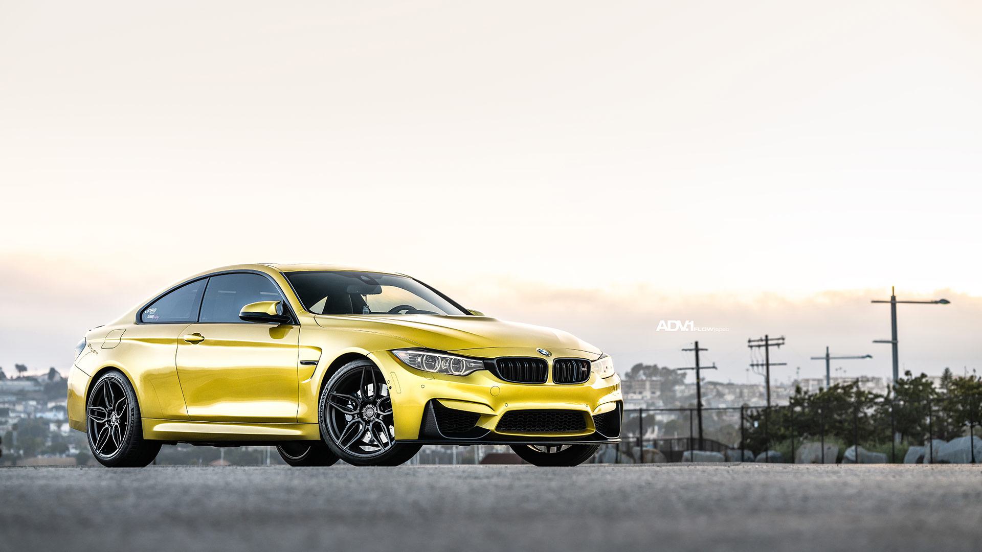 1920x1080 Austin Yellow BMW F82 M4 FLOWspec Wheels in. ADV.1 Wheels
