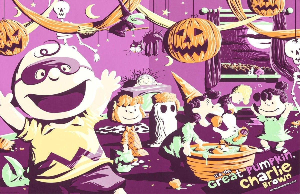 1200x776 Its the Great Pumpkin Charlie Brown Snoopy Peanuts Halloween Poster Print Wall