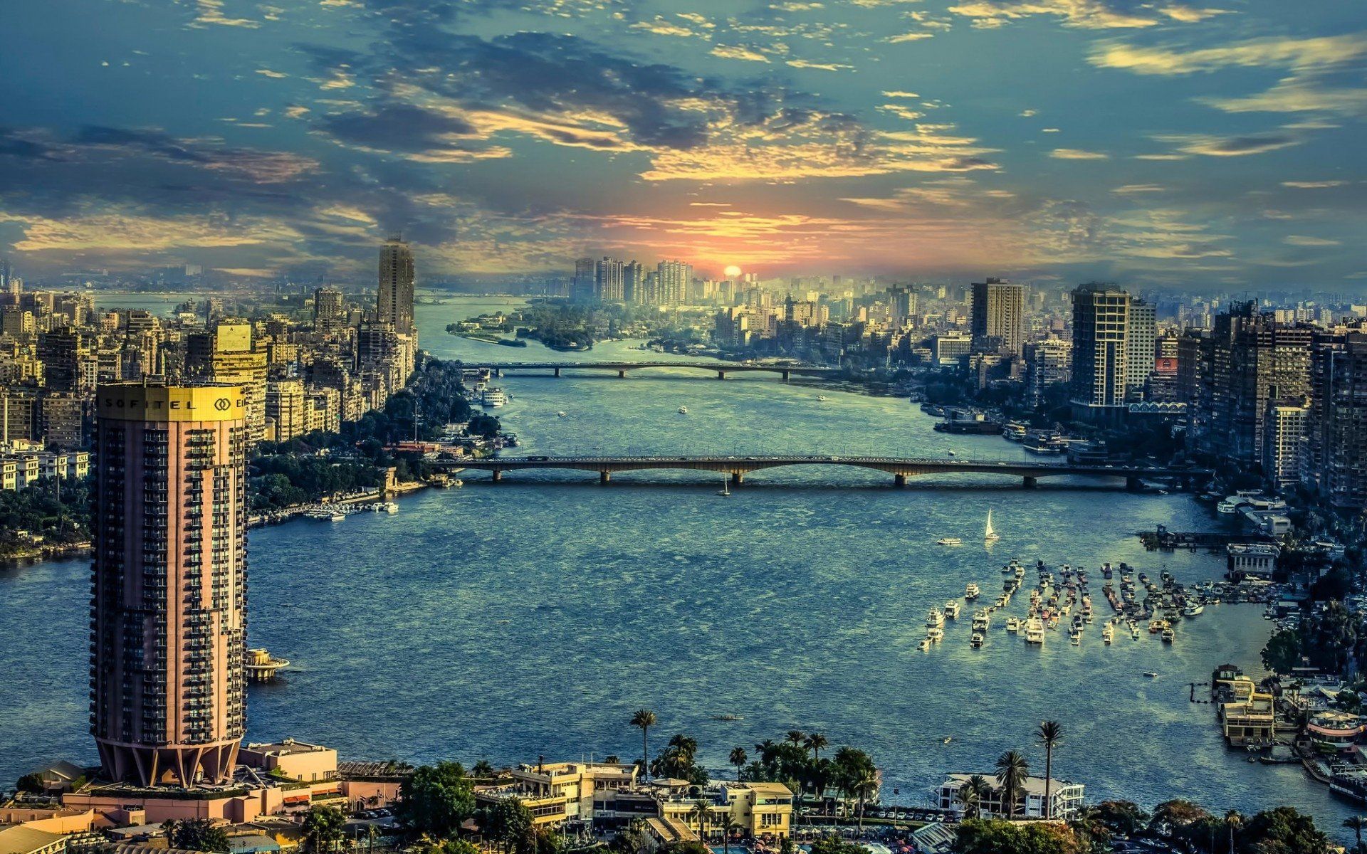 1920x1200 Cairo Sunset Over the Nile