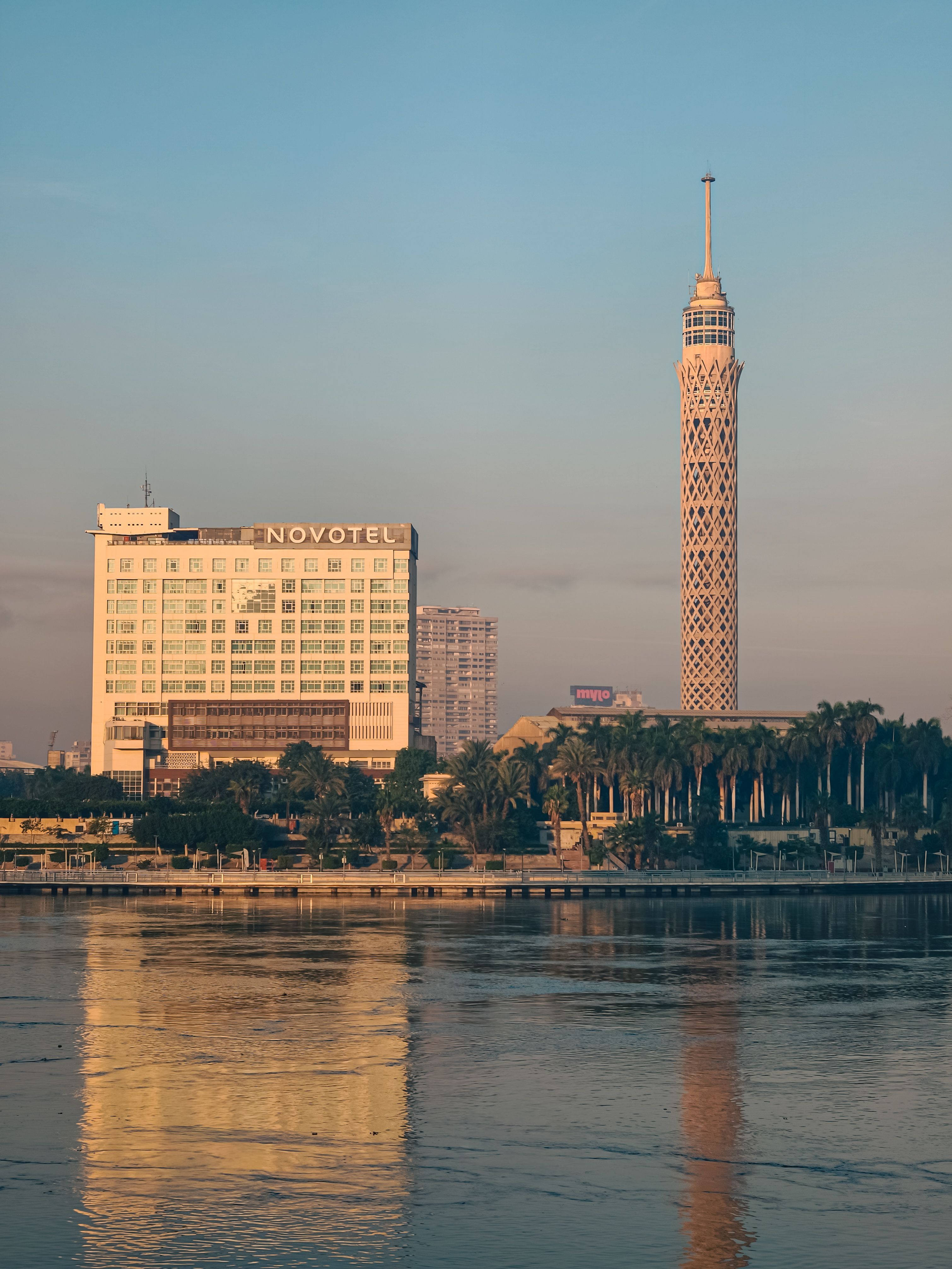 3019x4025 Cairo Cityscape with Cairo Tower at Sunrise · Free