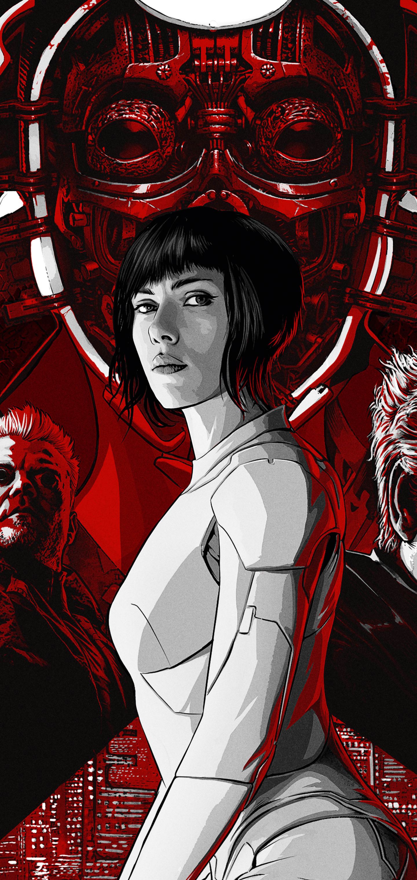 1440x3040 Phone wallpaper: Movie, Ghost In The Shell (2017), Scarlett Johansson 1348806