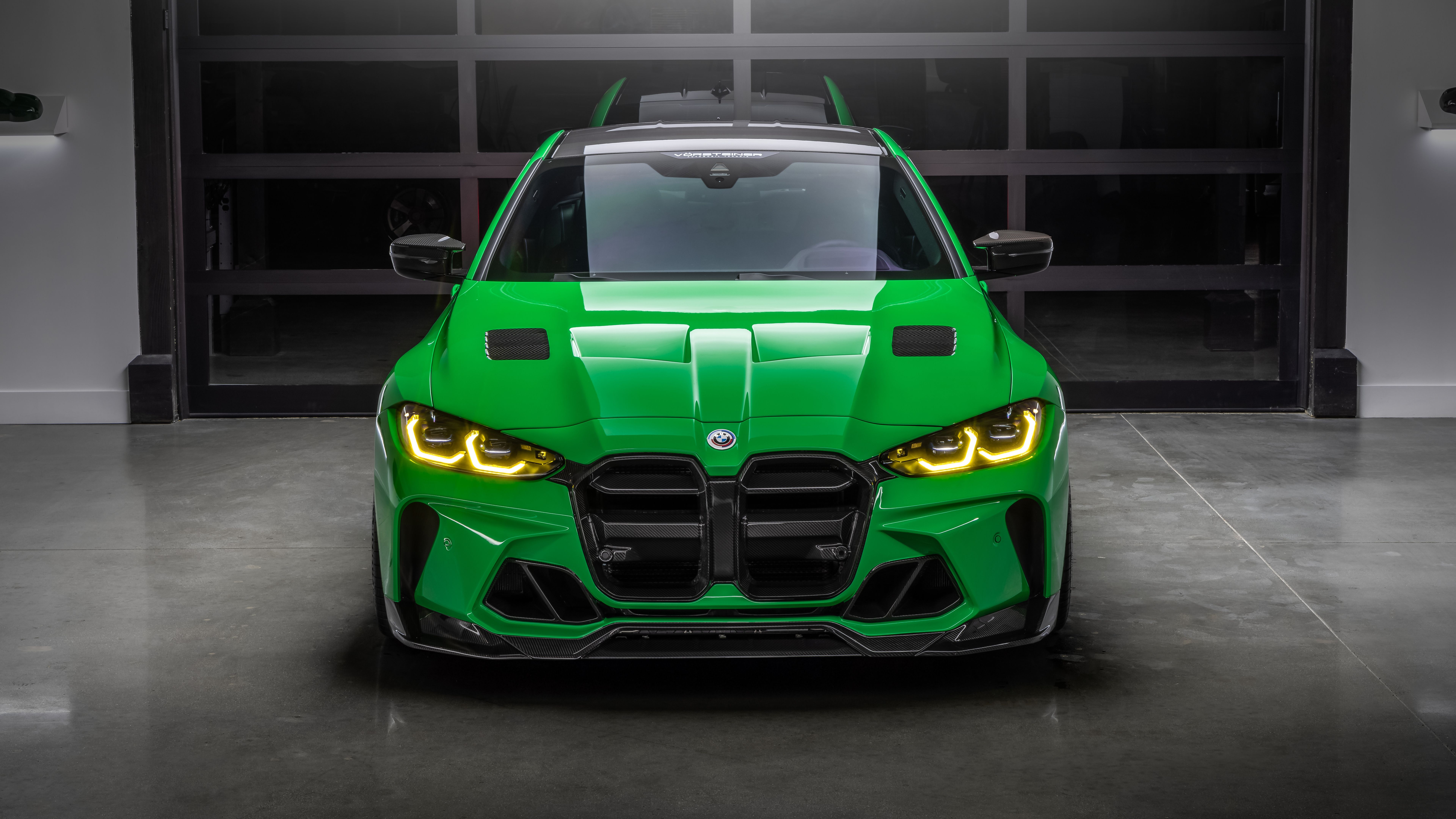 7680x4320 BMW M4 GTS Wallpaper 4K, Vorsteiner, Green car