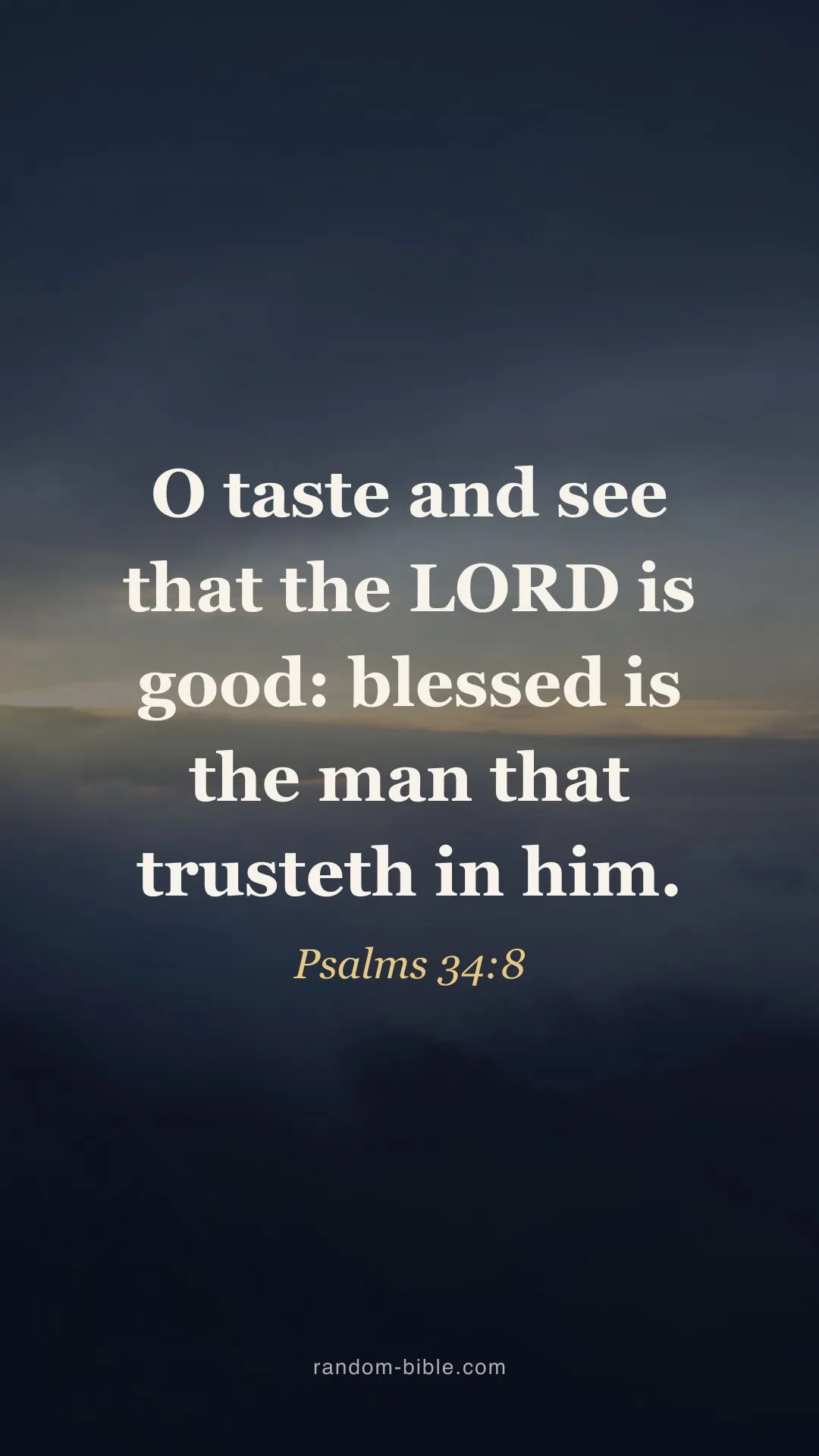1080x1920 Psalms 34:8 Wallpaper