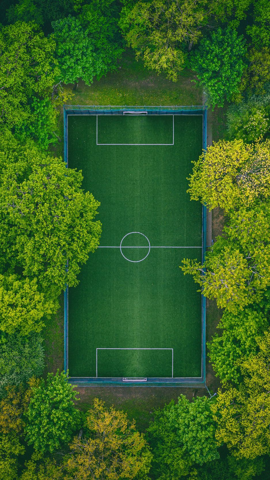 938x1668 Download Wallpaper 938x1668 Football Field, Aerial View, Trees, Playground, Green Iphone 8 7 6s 6 For Parallax HD Background