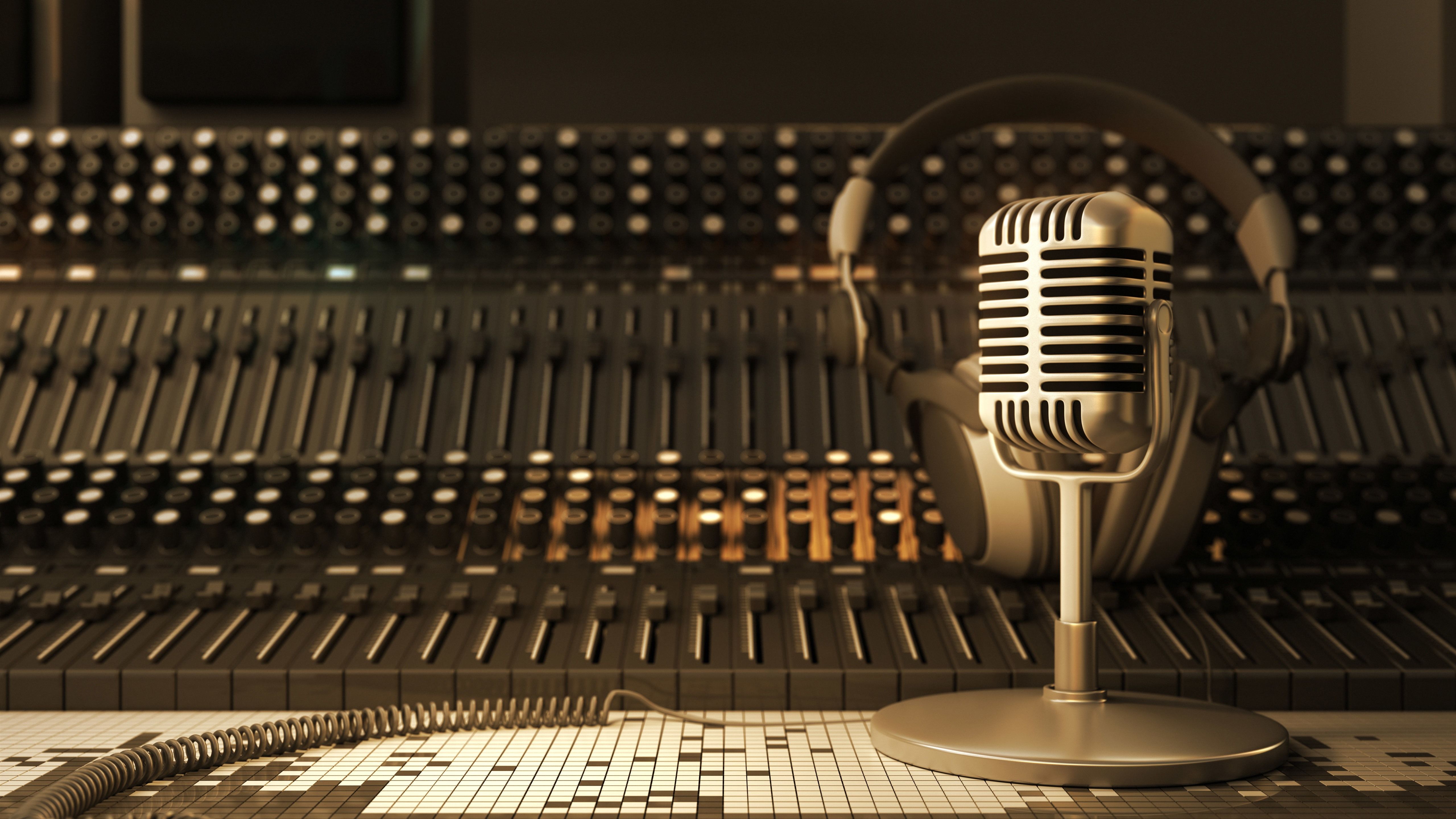 5120x2880 Wallpaper Microphone, retro, audio, mixer 5120x2880 UHD 5K Picture, Image