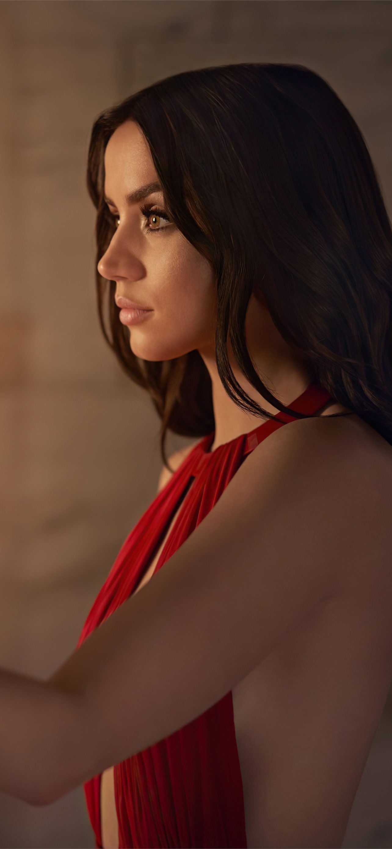 1284x2778 ana de armas in red dress 4k iPhone Wallpaper Free Download