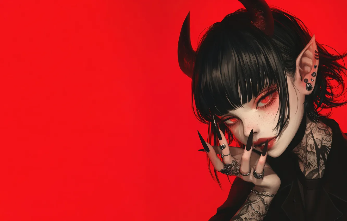 1332x850 Free demon, girl, devil 8K wallpaper for desktop and phone