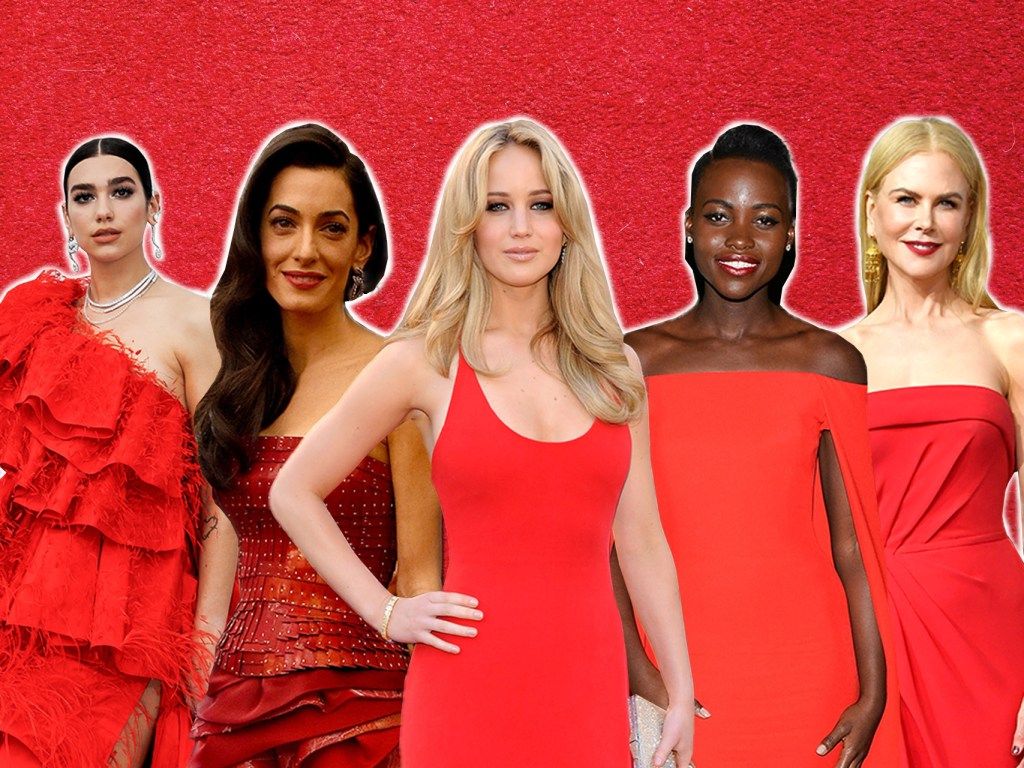 1024x768 Celebrities That Wore Red On The Red Carpet