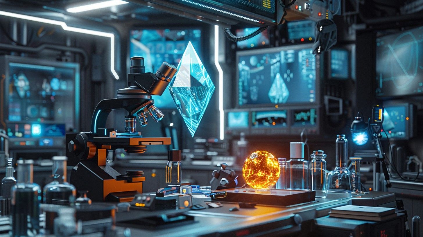 1456x816 Download Advanced Science Lab Image, Laboratory, Futuristic
