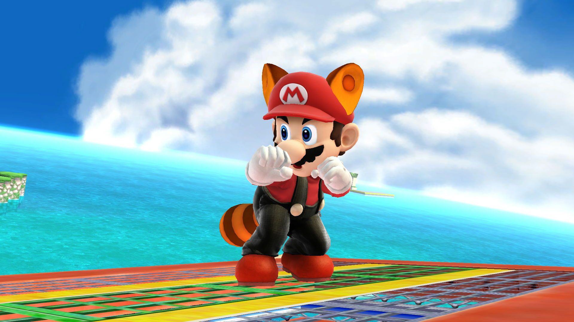 1920x1080 Raccoon Mario (Skin) Mod for Super Smash Bros. (Wii U)