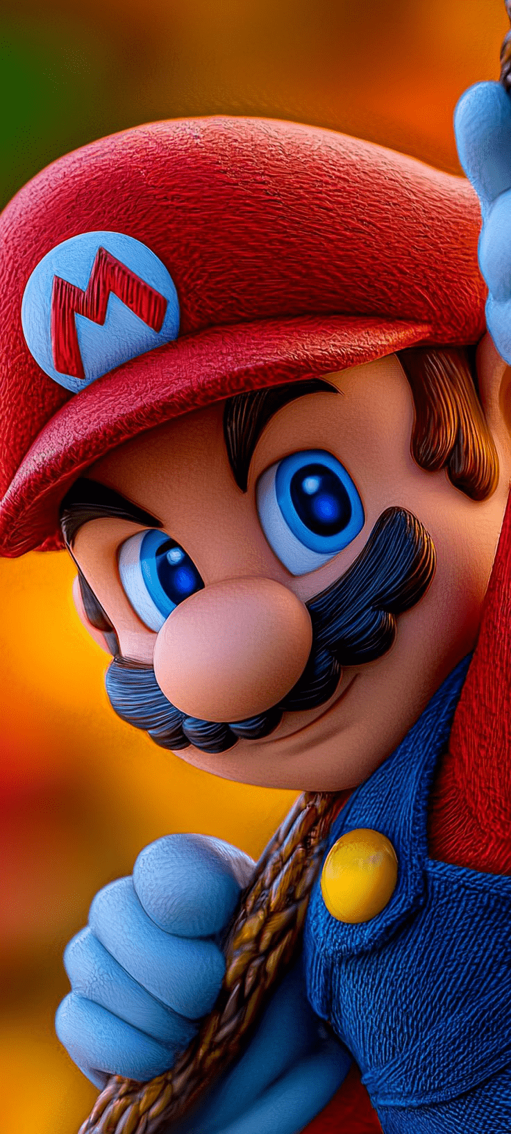 736x1632 Nintendo Switch 2 inspired Mario wallpaper for iPhone