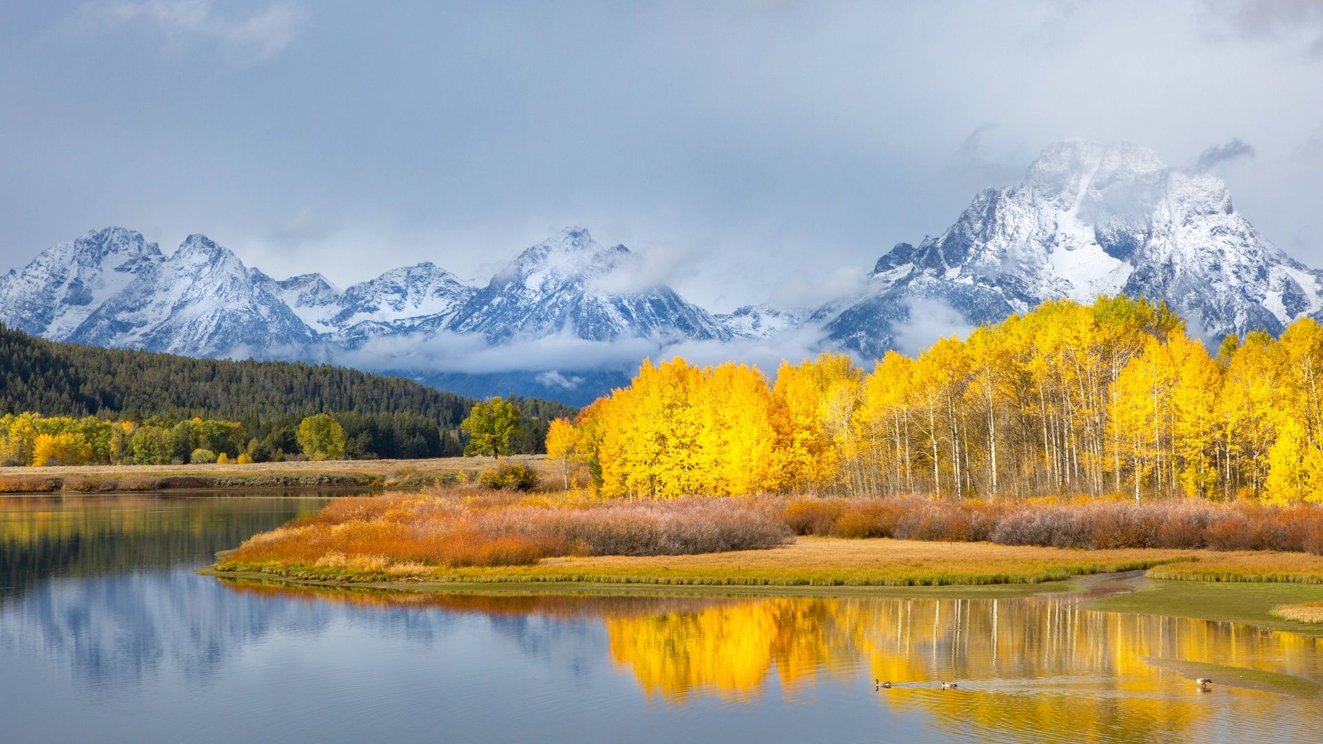 1920x1080 Grand Teton National Park Wallpaper 4K, Autumn, Winter