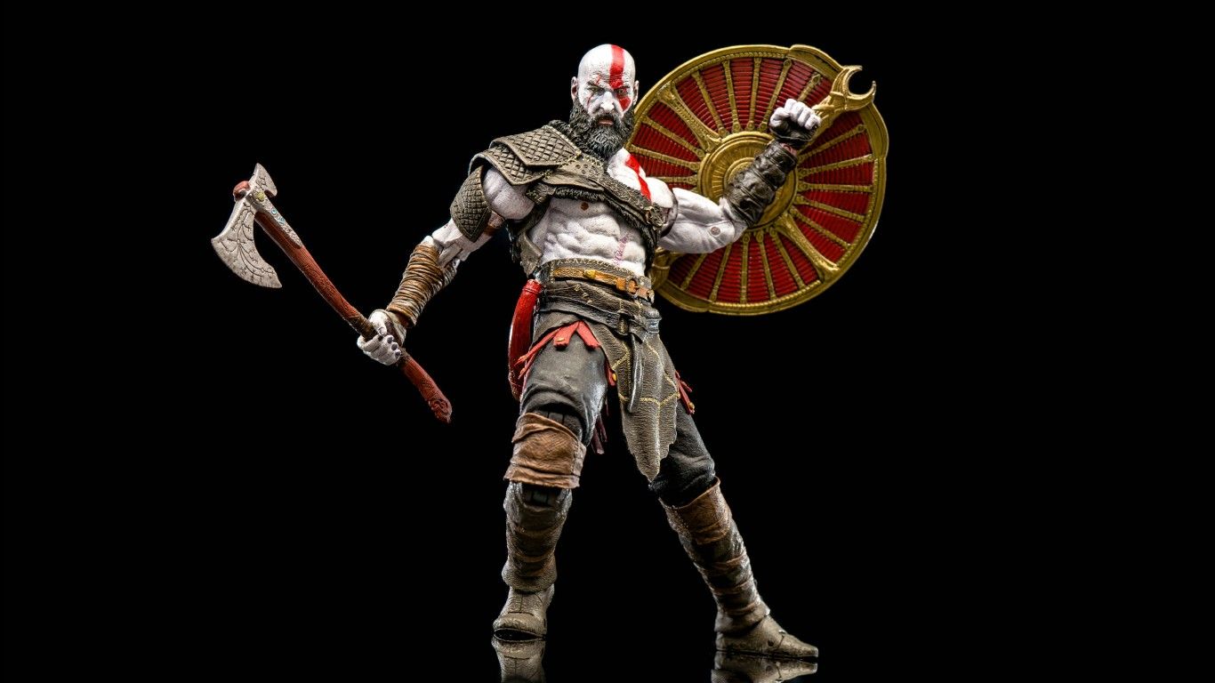 1366x768 Kratos God of War 2018 4K Wallpaper