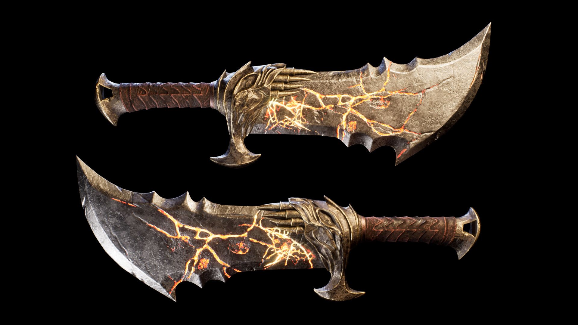 1920x1080 Kratos's Chaos Blade of War fan art
