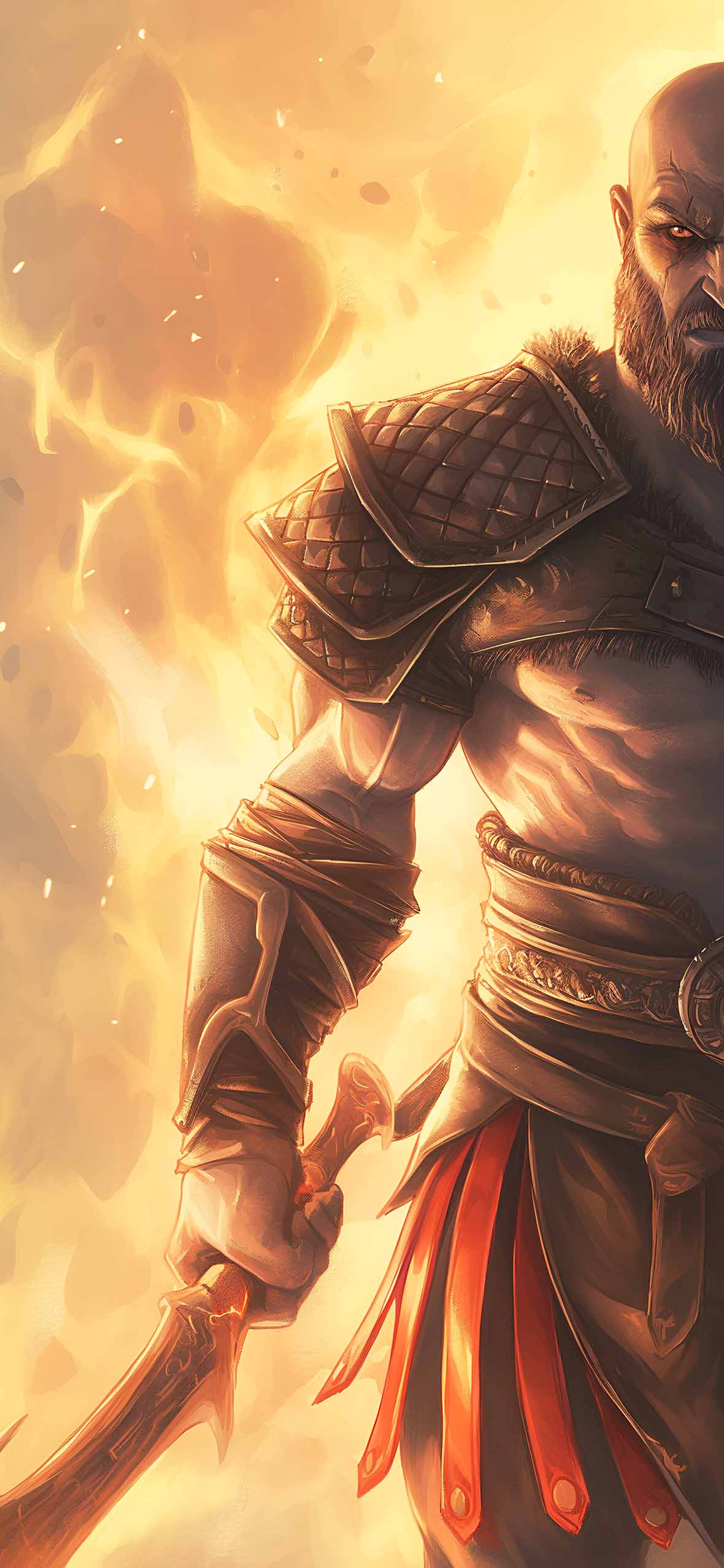 1180x2554 Kratos Matching Wallpaper Games iPhone Wallpaper HD