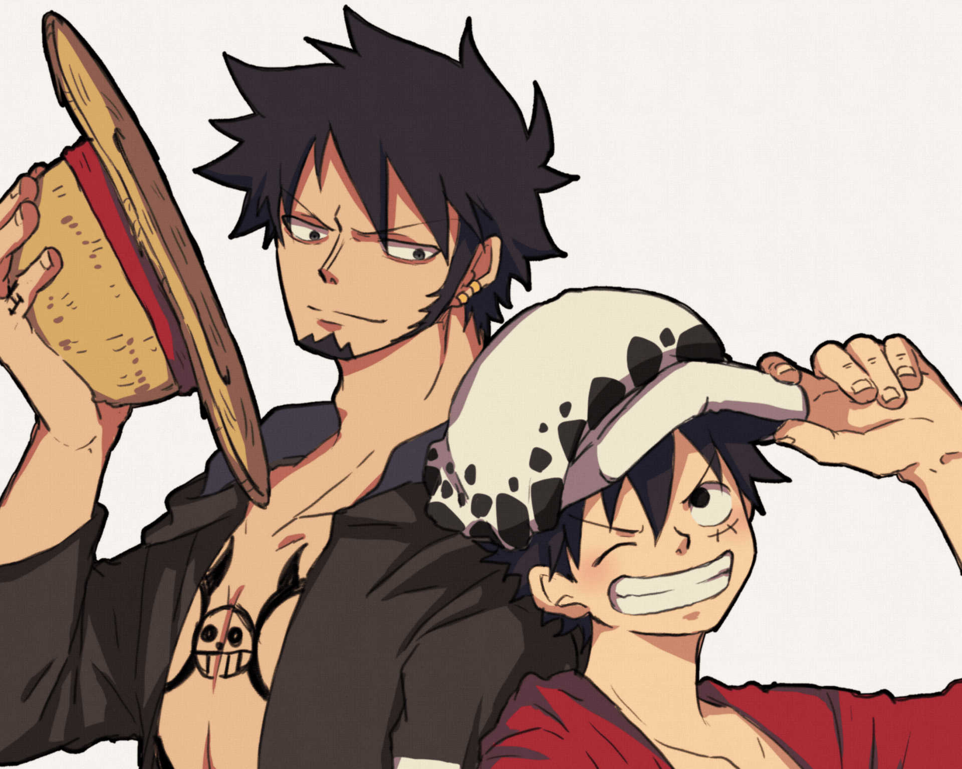 1920x1535 One Piece HD Wallpaper: Monkey D. Luffy & Trafalgar Law Adventure by ねんねこx1757