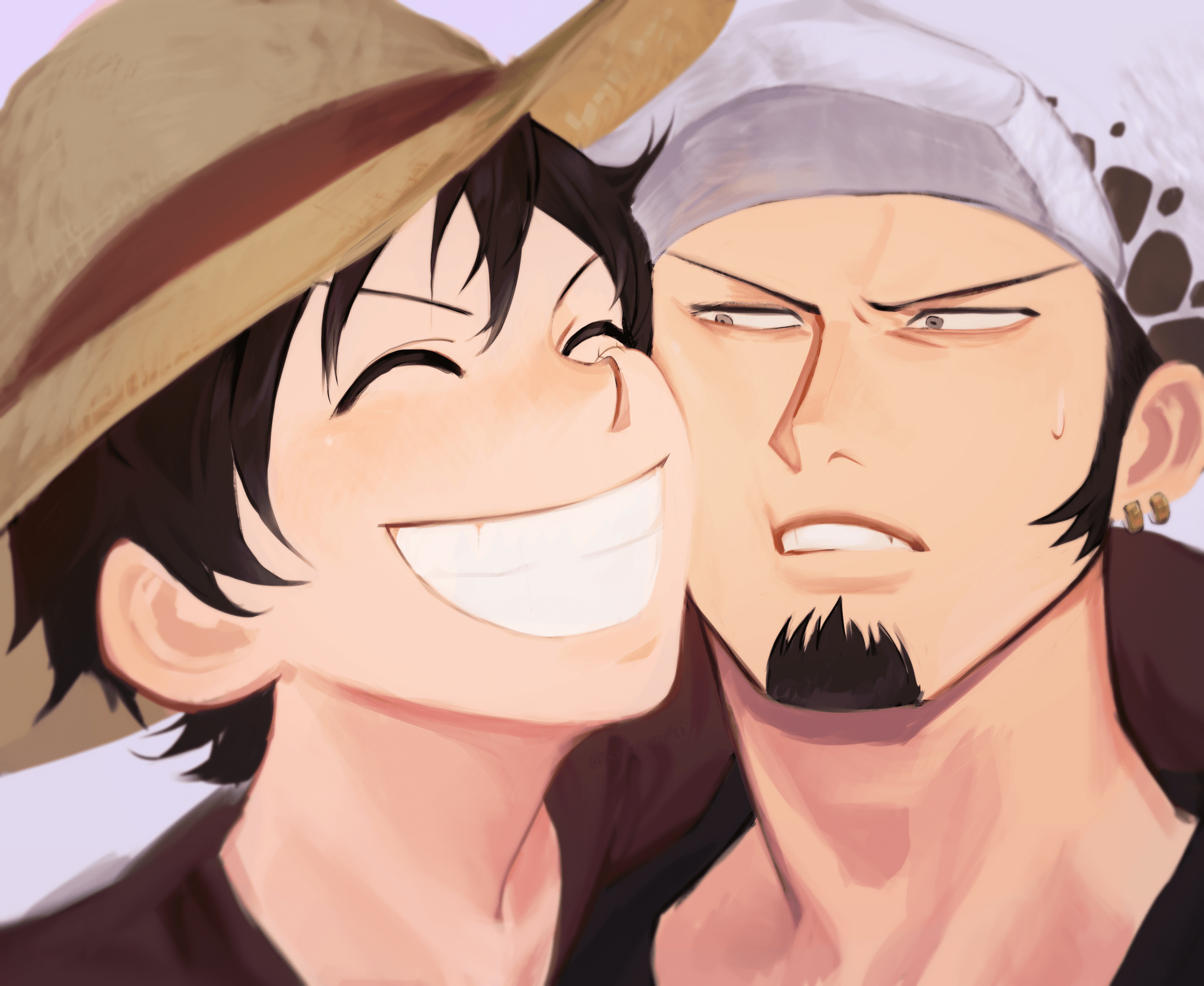 1920x1572 Download Trafalgar Law Monkey D. Luffy Anime One Piece HD Wallpaper by せきもとx3000
