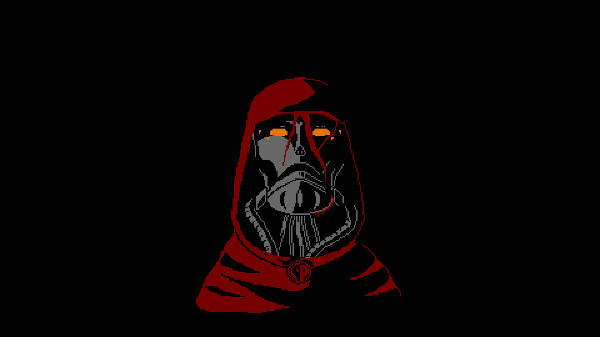 1920x1080 Praise The Omnissiah (A Sort Of A Pixel Redraw Of A 40k Tech Priest, Original Picture Included)