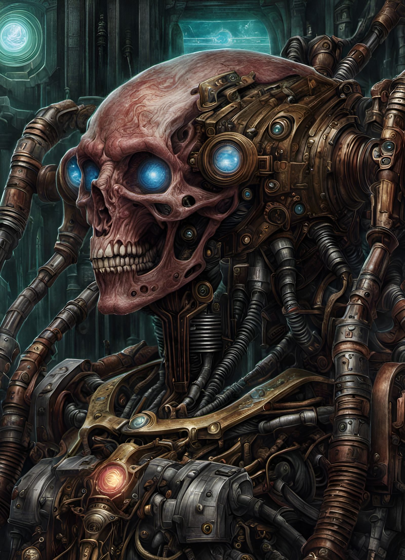 1600x2215 Mother of the Machine God: Steampunk Cyborg Deit