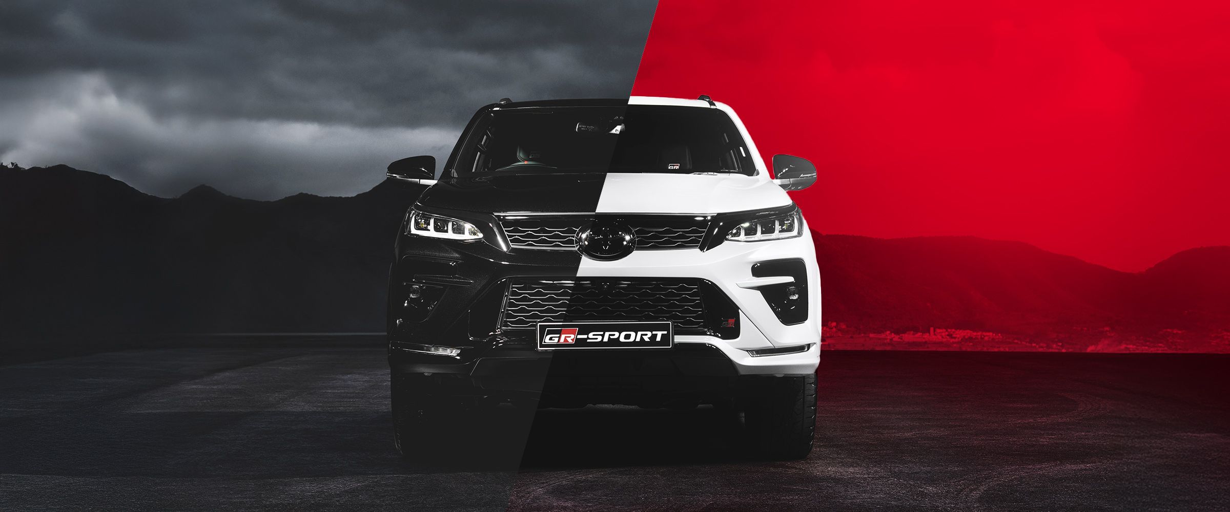 2400x1000 Fortuner GR Sport: Commanding Roads In Attitude Black. Toyota. Toyota South Africa Connect