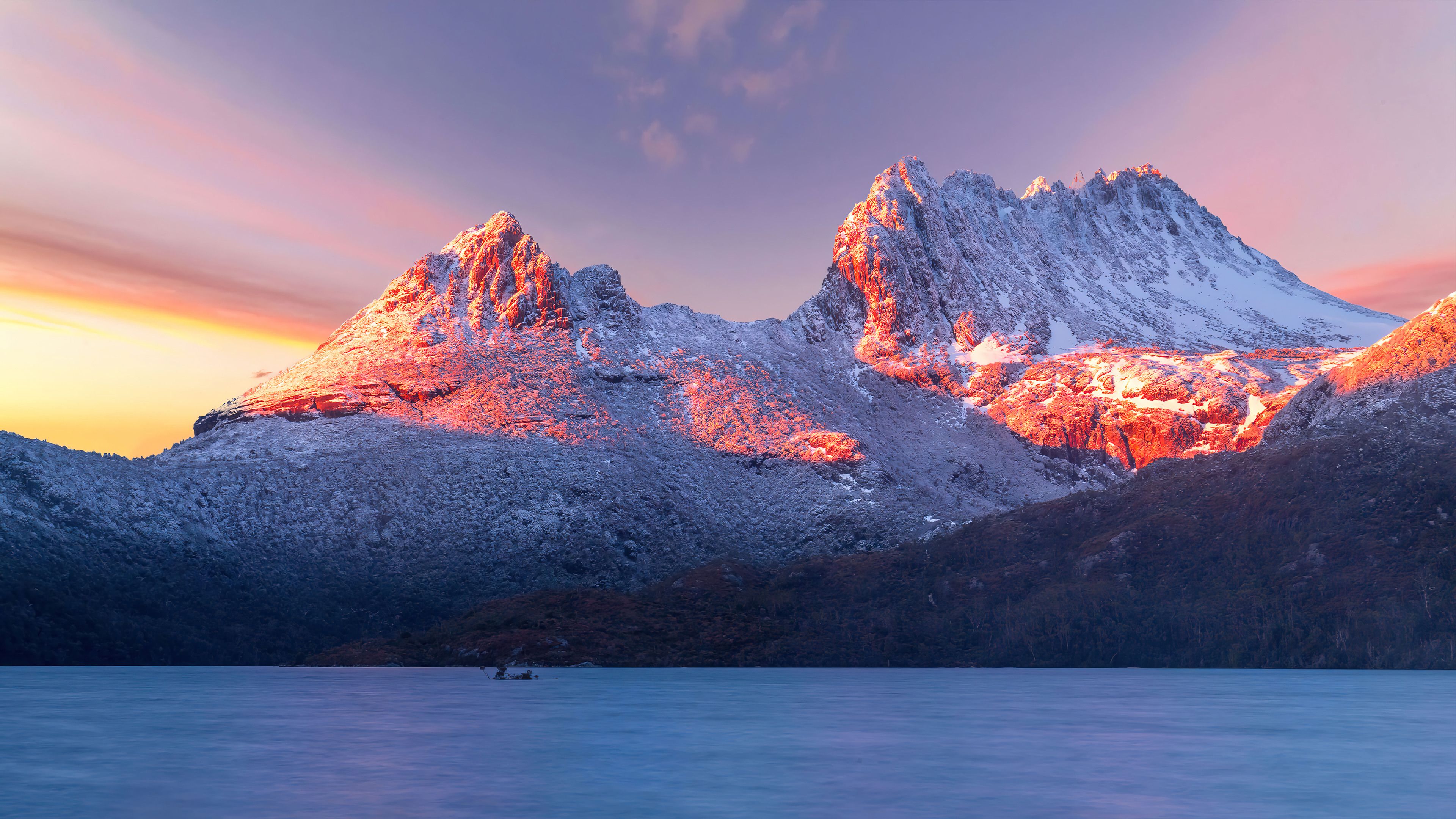 3840x2160 Mountain Sunrise Scenery Wallpaper 4K HD PC g