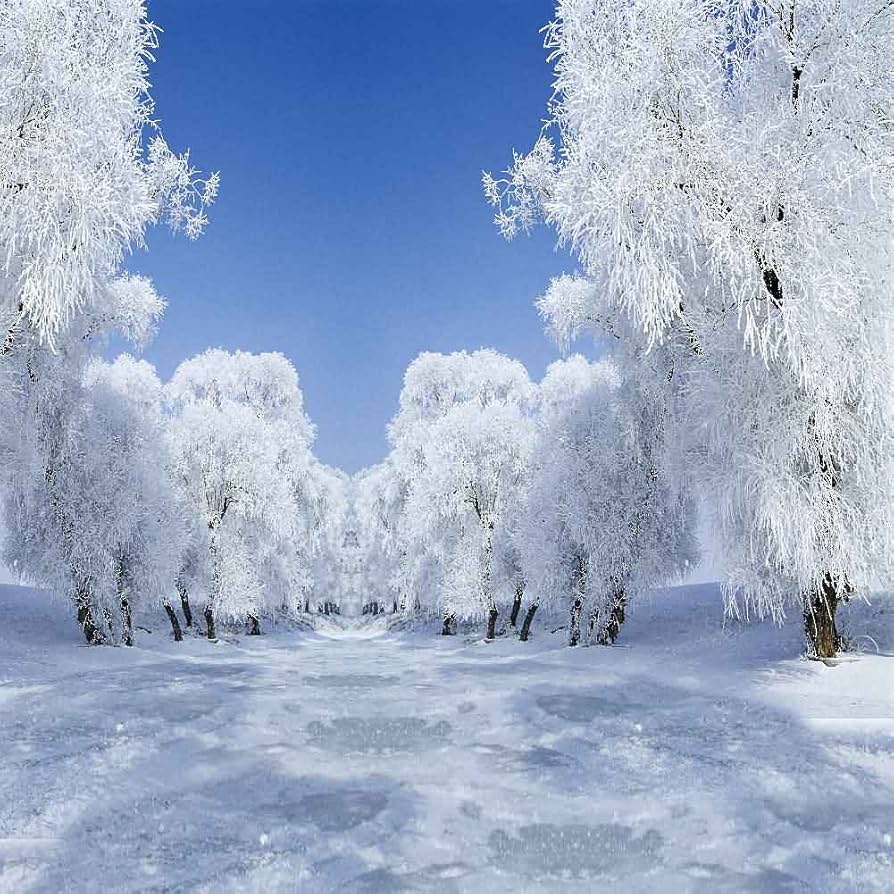 894x894 Ice Forest Wallpaper
