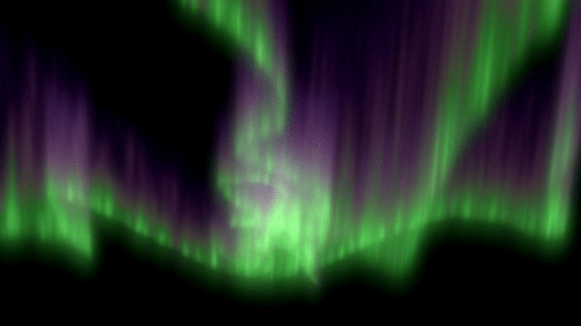 1920x1080 Aurora Borealis / Northern Lights On Black Background intended for digital composition, 30 FPS
