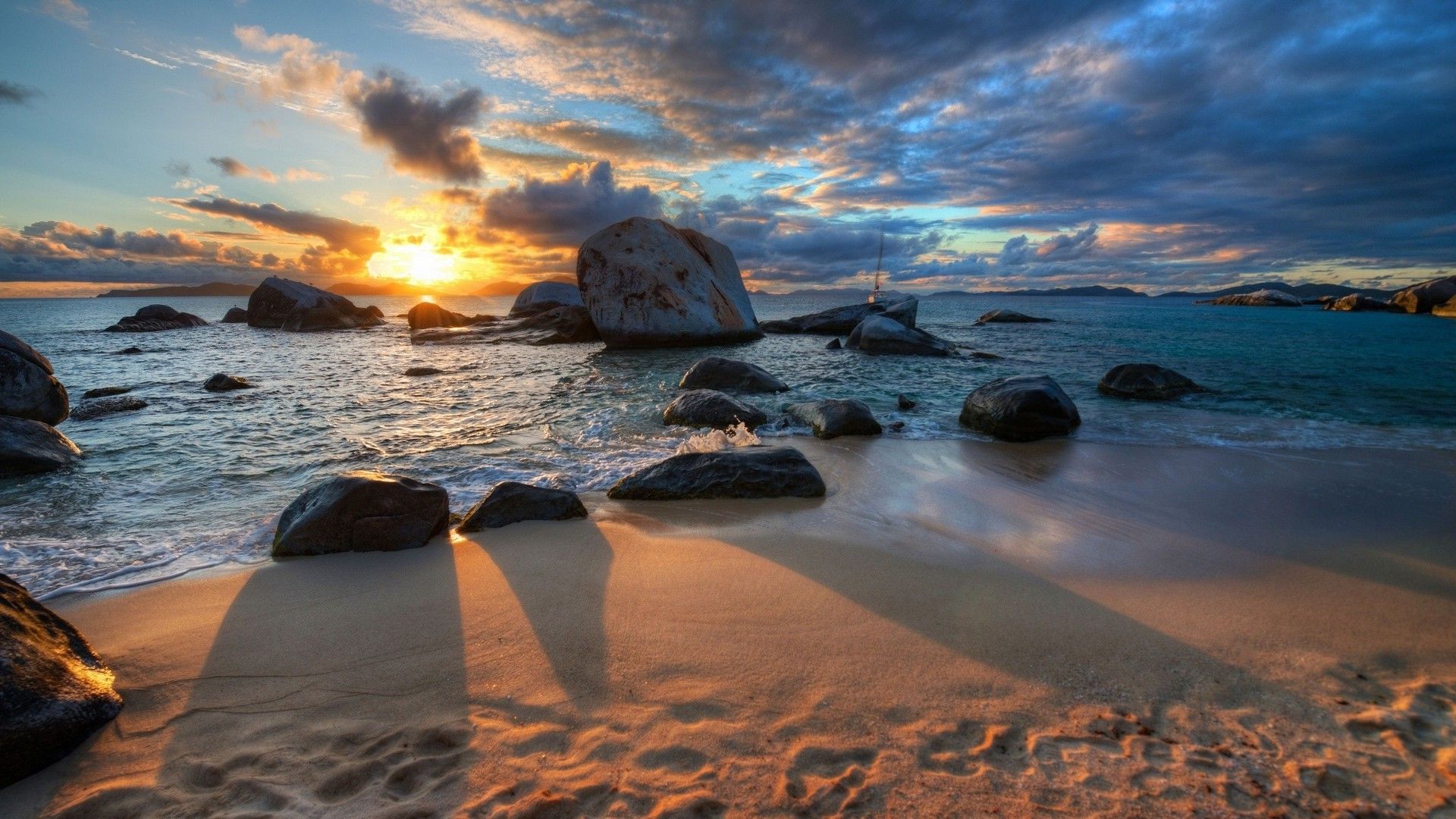 1920x1080 Sea Rocks Wallpaper